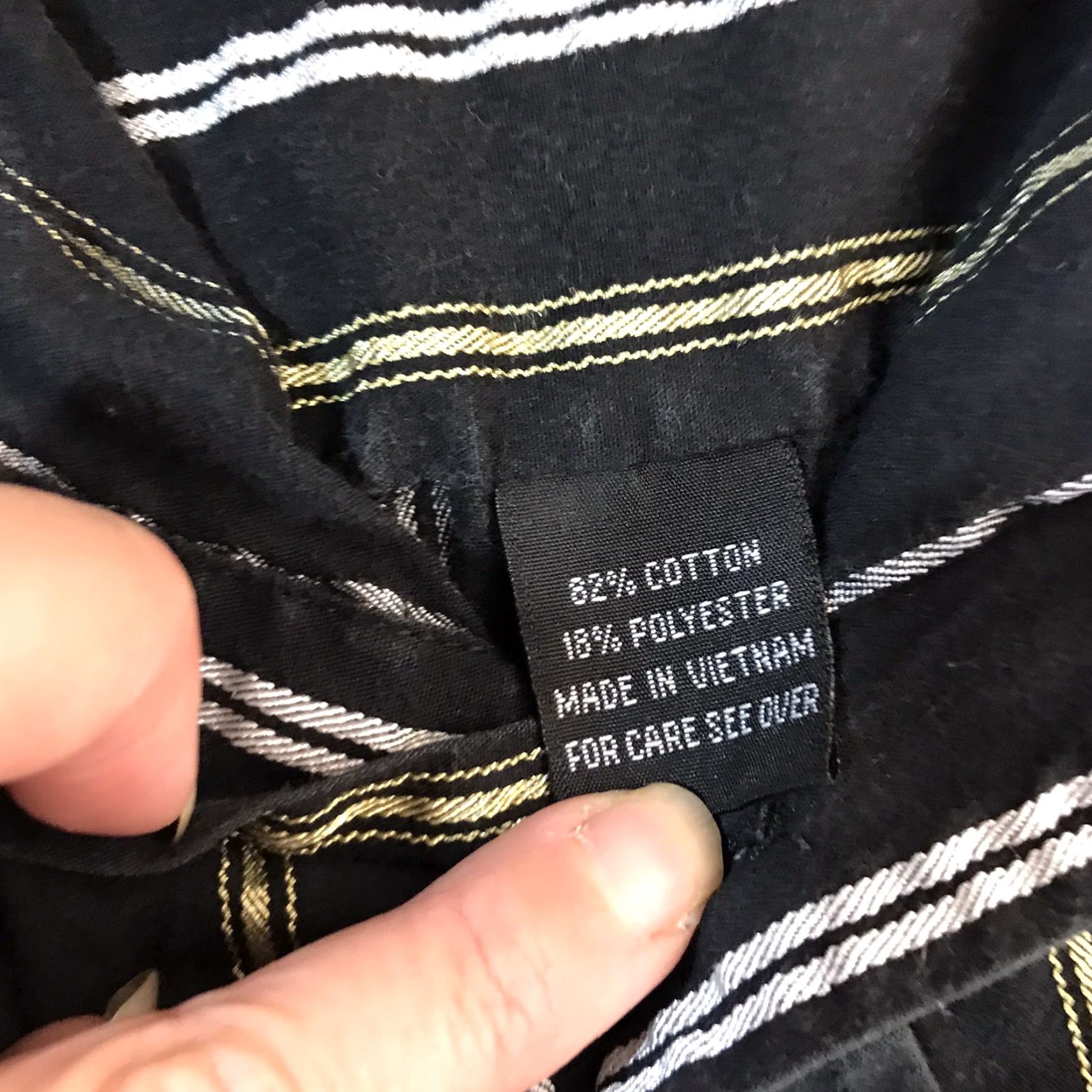 Southpole VINTAGE Southpole Men's Shirt, Button-Up, Striped, Black, Size L, Casual Business Party Winter Fall Size US L / EU 52-54 / 3 - 5 Thumbnail