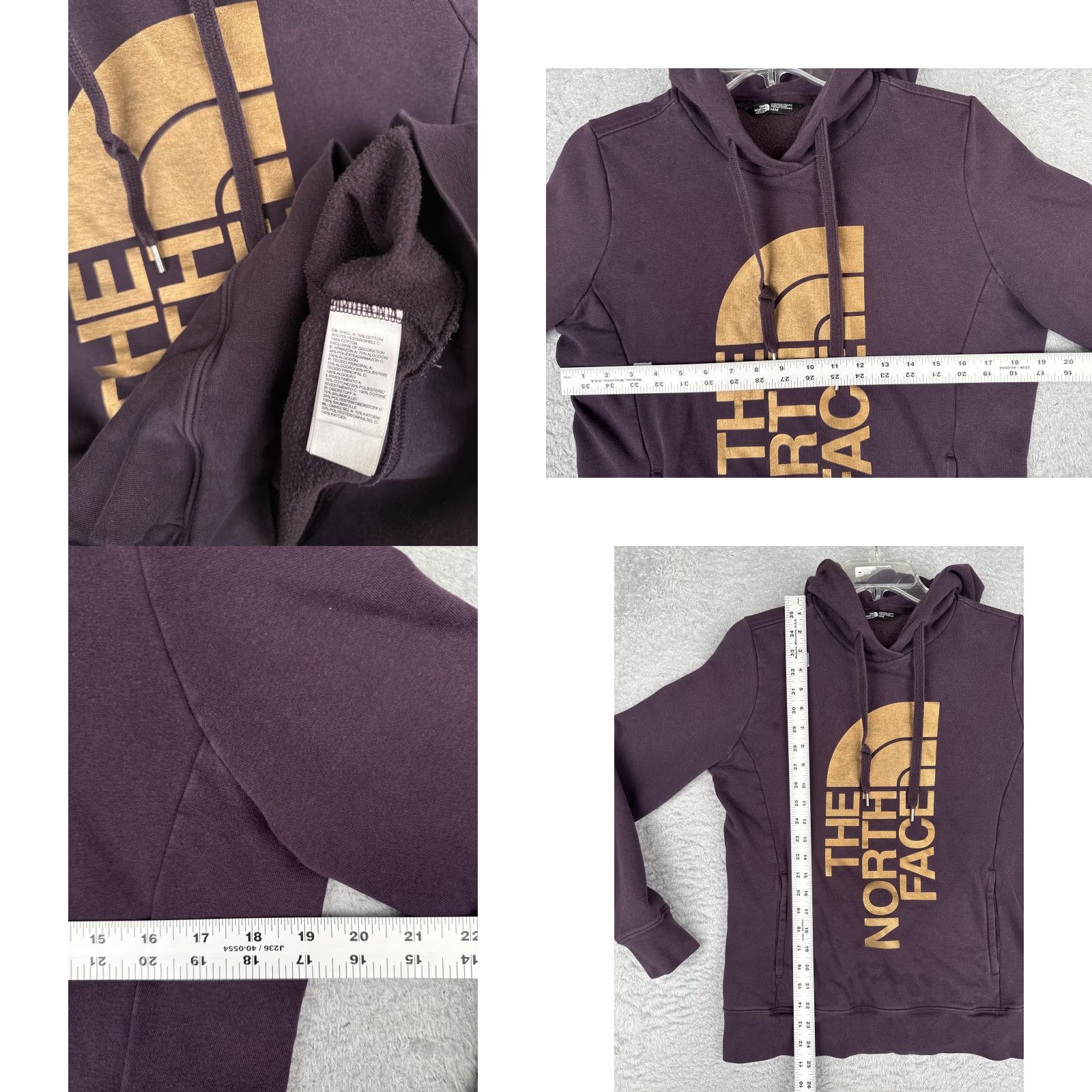 The North Face The North Face Hoodie Womens Medium Purple Pullover Logo Fleece Sweatshirt Size M / US 6-8 / IT 42-44 - 8 Thumbnail