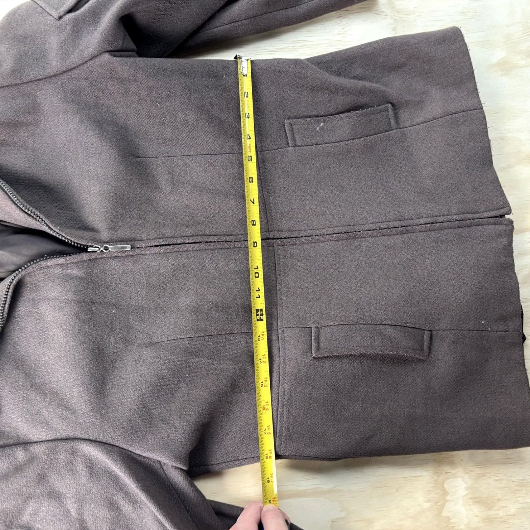 Vintage Mario De Pinto Jacket Womens M Brown Wool Sherpa Collar Zip Pockets USA Size M / US 6-8 / IT 42-44 - 4 Thumbnail