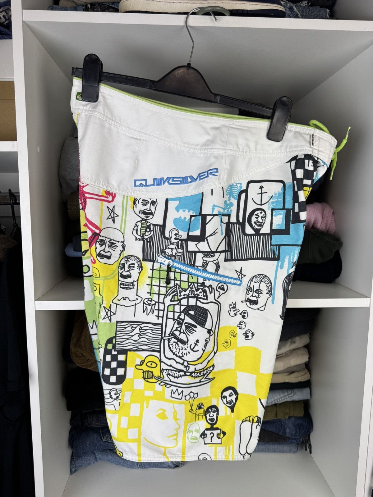 Quiksilver Quiksilver Off The Lip Board Shorts Swim Trunks Graffiti Y2K Size US 34 / EU 50 - 22 Thumbnail