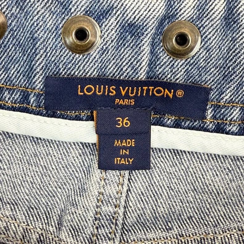 Louis Vuitton Louis Vuitton Washed blue, red, white and blue leather labe Size 35" - 5 Thumbnail