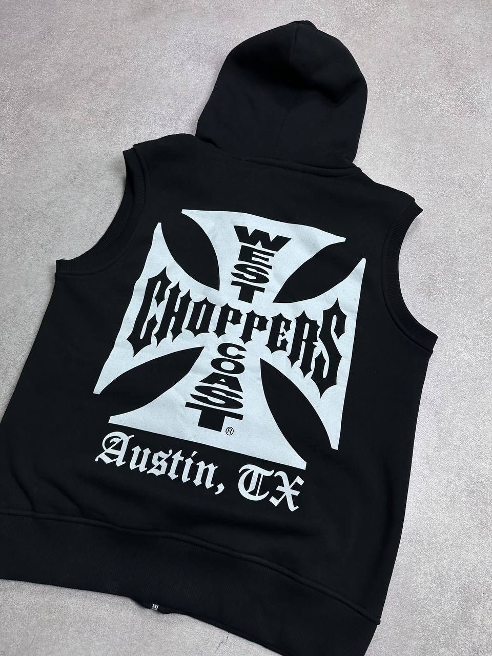 West Coast Choppers Vintage 90's West Coast Choppers Hooded Big Logo Vest XL Size US L / EU 52-54 / 3 - 2 Thumbnail