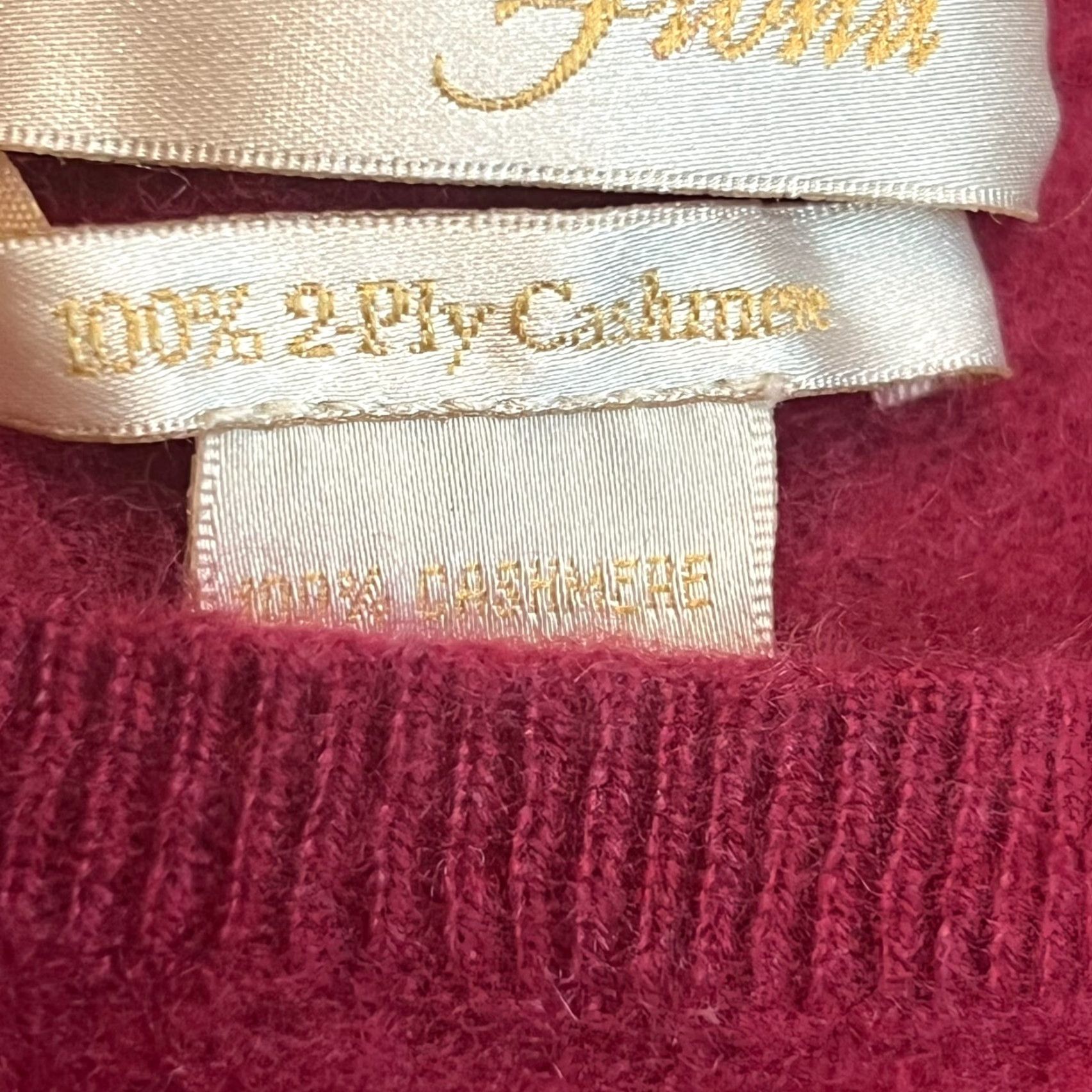 Vintage VINTAGE Fiona 100% Cashmere Pullover Sweater Womens Jr Size M Red Size M / US 6-8 / IT 42-44 - 5 Thumbnail