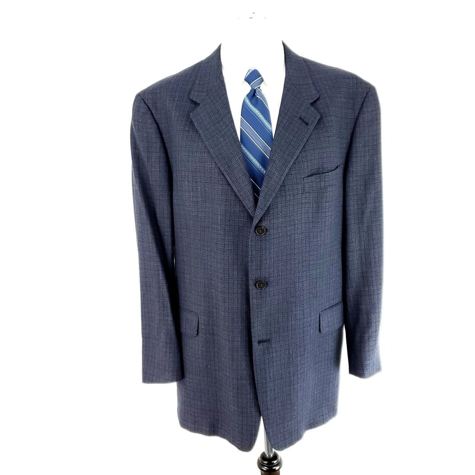 Hart Schaffner Marx Hart Schaffner Marx Nordstrom Comfort Wool 3 Button Sport Co Size 46L - 3 Thumbnail