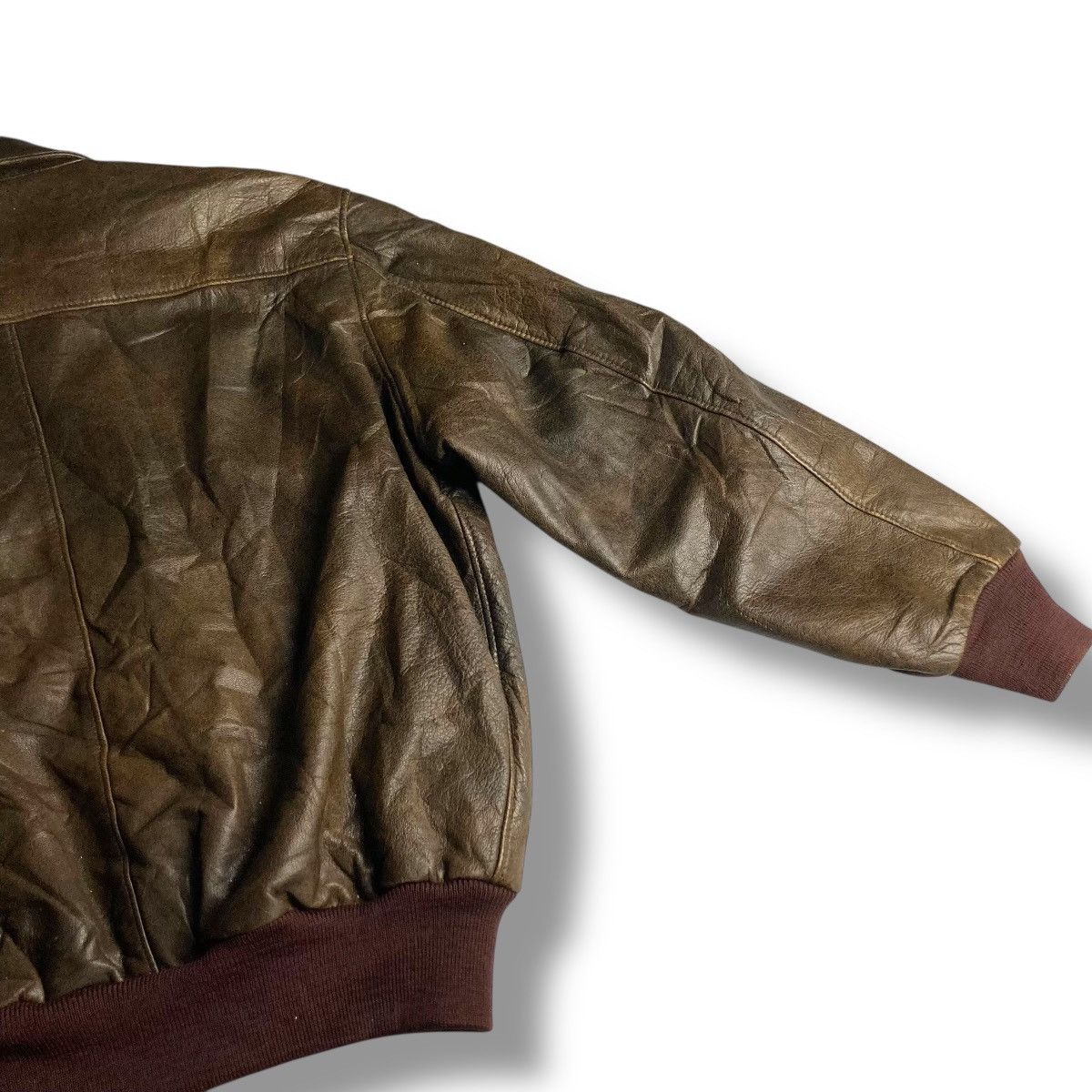 Golden Bear VINTAGE 80s GOLDEN BEAR GENUINE LEATHER BOMBER JACKET Size US XL / EU 56 / 4 - 8 Thumbnail
