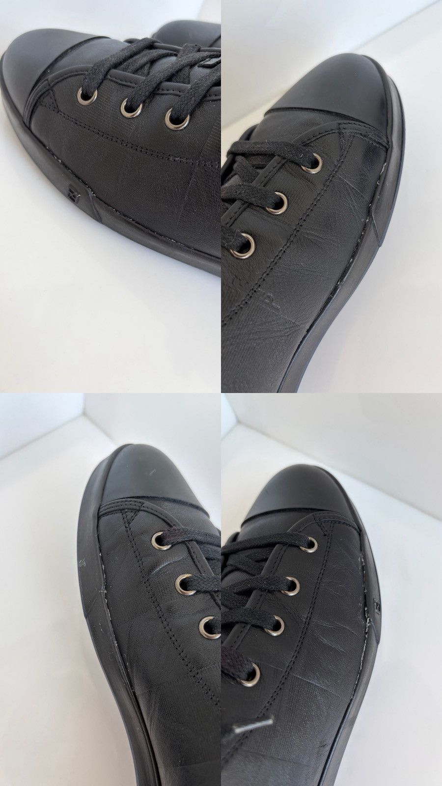Fendi Fendi FF Black Leather High-Top Sneakers Shoes US8 EU41 Size US 8 / EU 41 - 13 Thumbnail