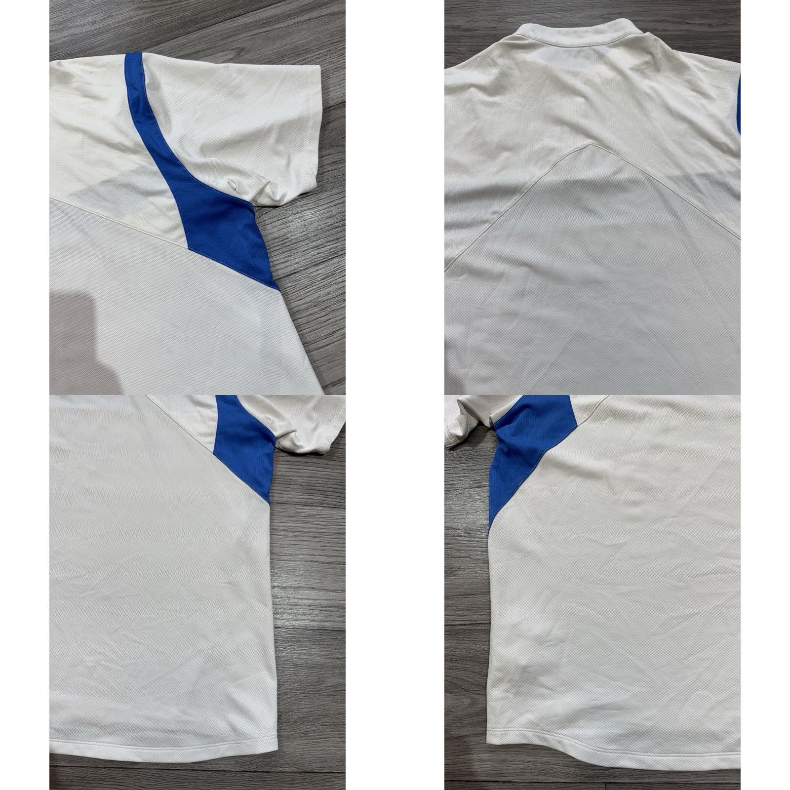 Nike VINTAGE Nike Tennis Half Zip Shirt White Blue L Men's Shirts White 90s Agassi Style Nike Shirt Mens L Size US L / EU 52-54 / 3 - 11 Thumbnail