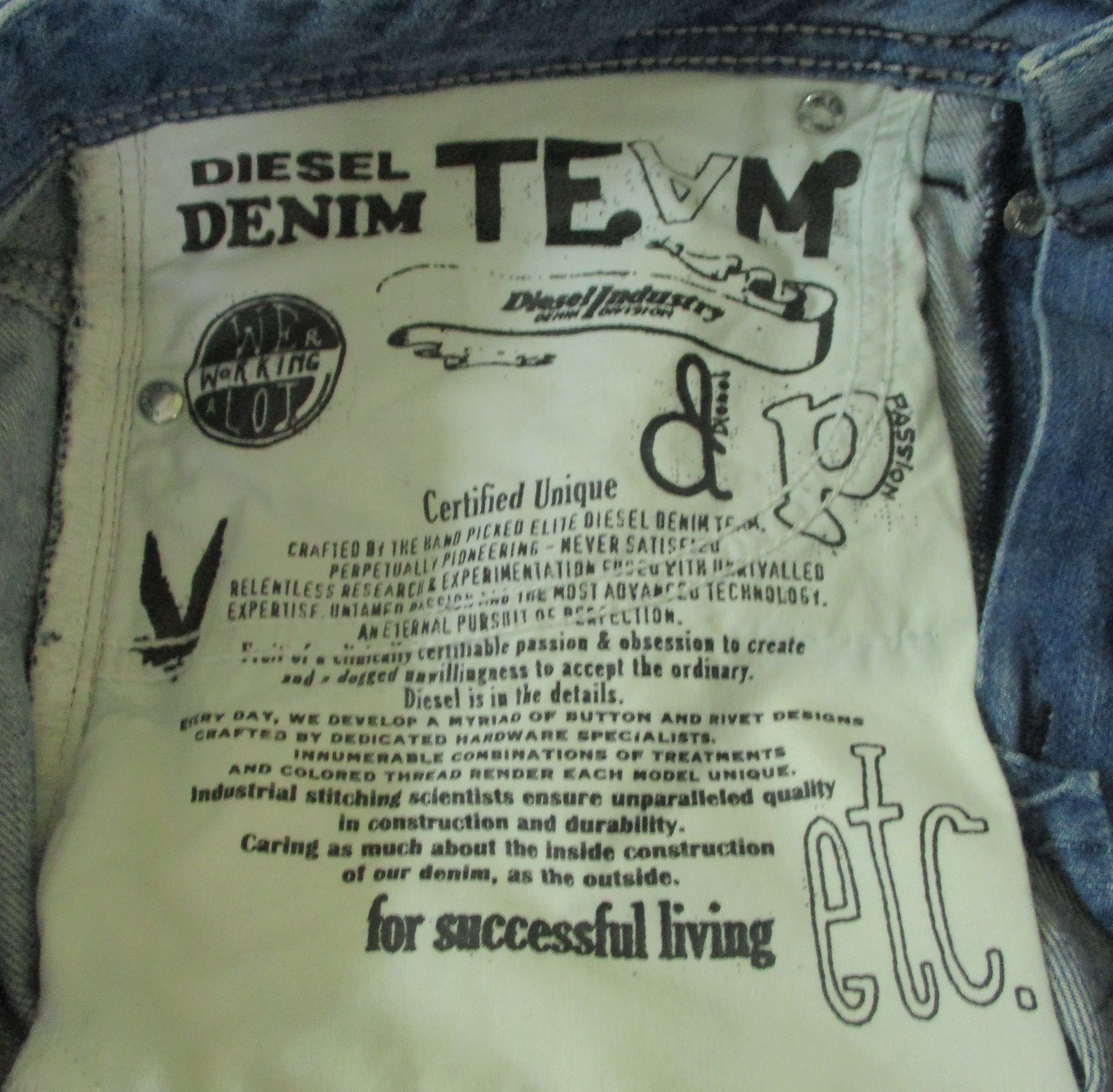 Diesel Safado Wash 008MX Low Rise Distressed Jeans Size US 29 - 12 Thumbnail