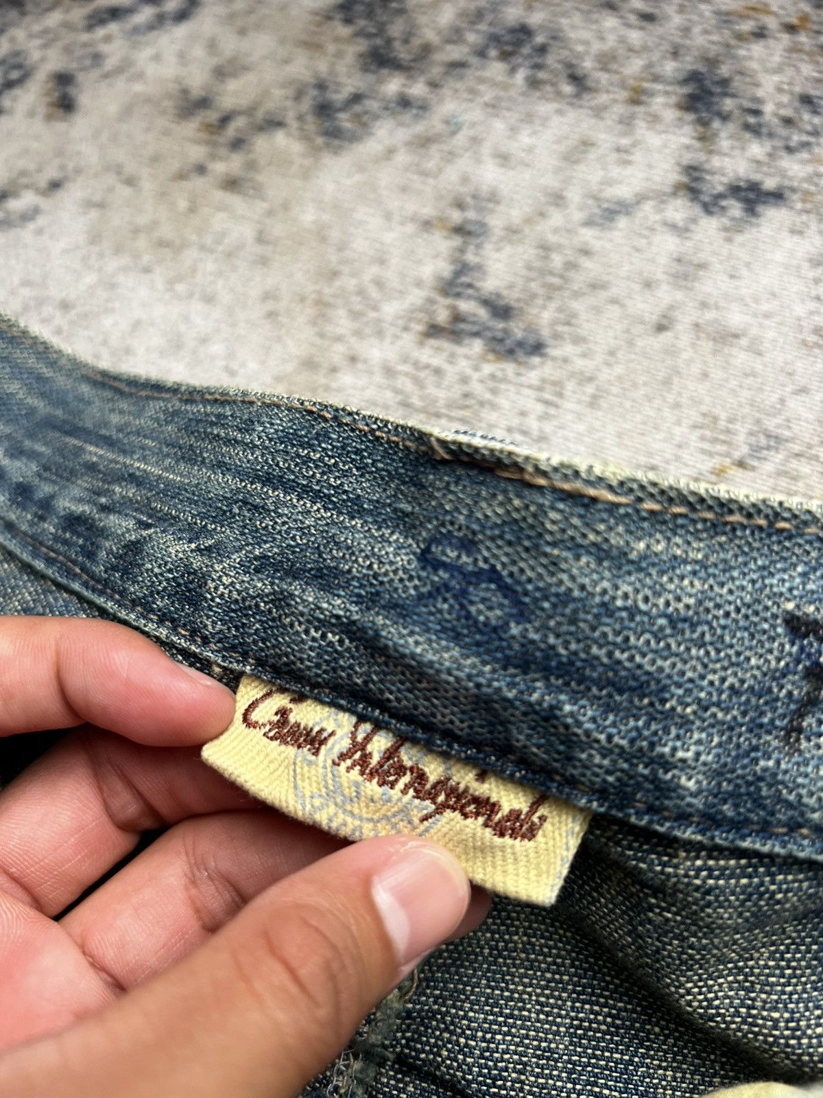 PPFM Gumu Japan Mudmax Double Waist Flared Jeans Size US 31 - 6 Thumbnail