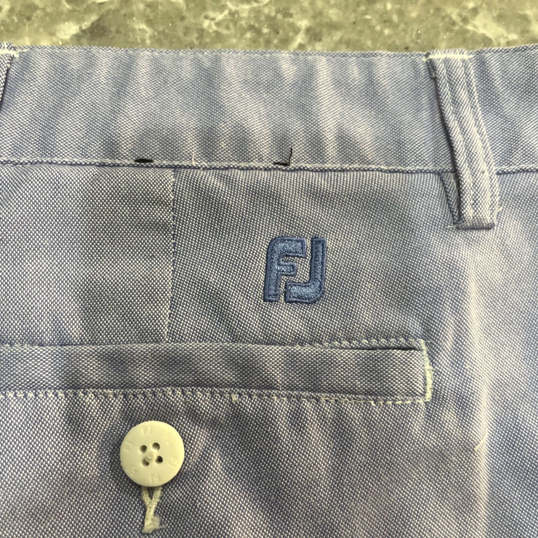 Footjoy FootJoy Mens Golf Shorts Flat Front 36 Blue 10” Inseam Nylon Breathable Pockets Zip Front Modern Golf Wear Mens Size US 36 / EU 52 - 8 Thumbnail