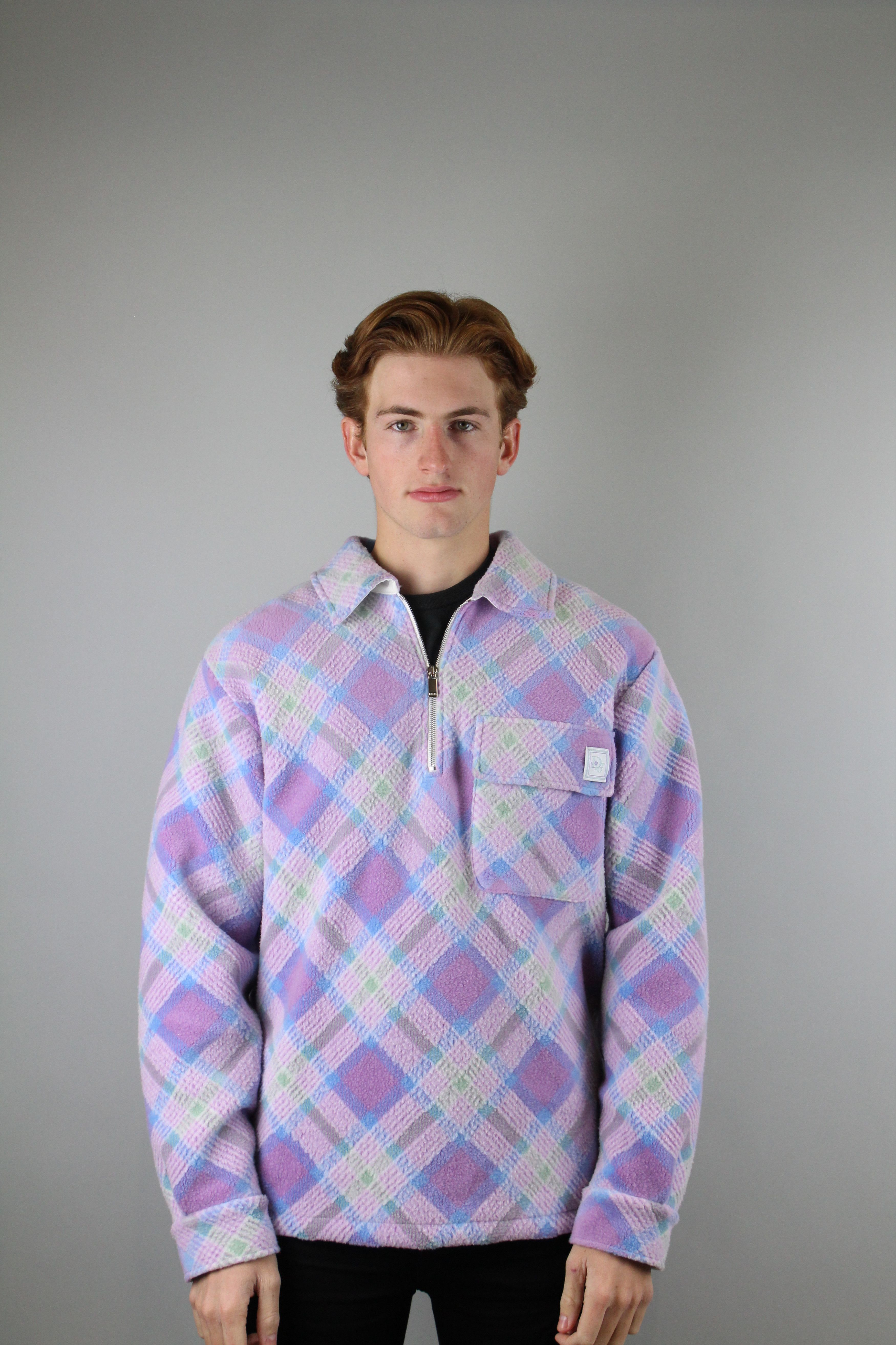 Dior × ERL Christian Dior X ERL 'Tartan Zip Sweatshirt' (Purple