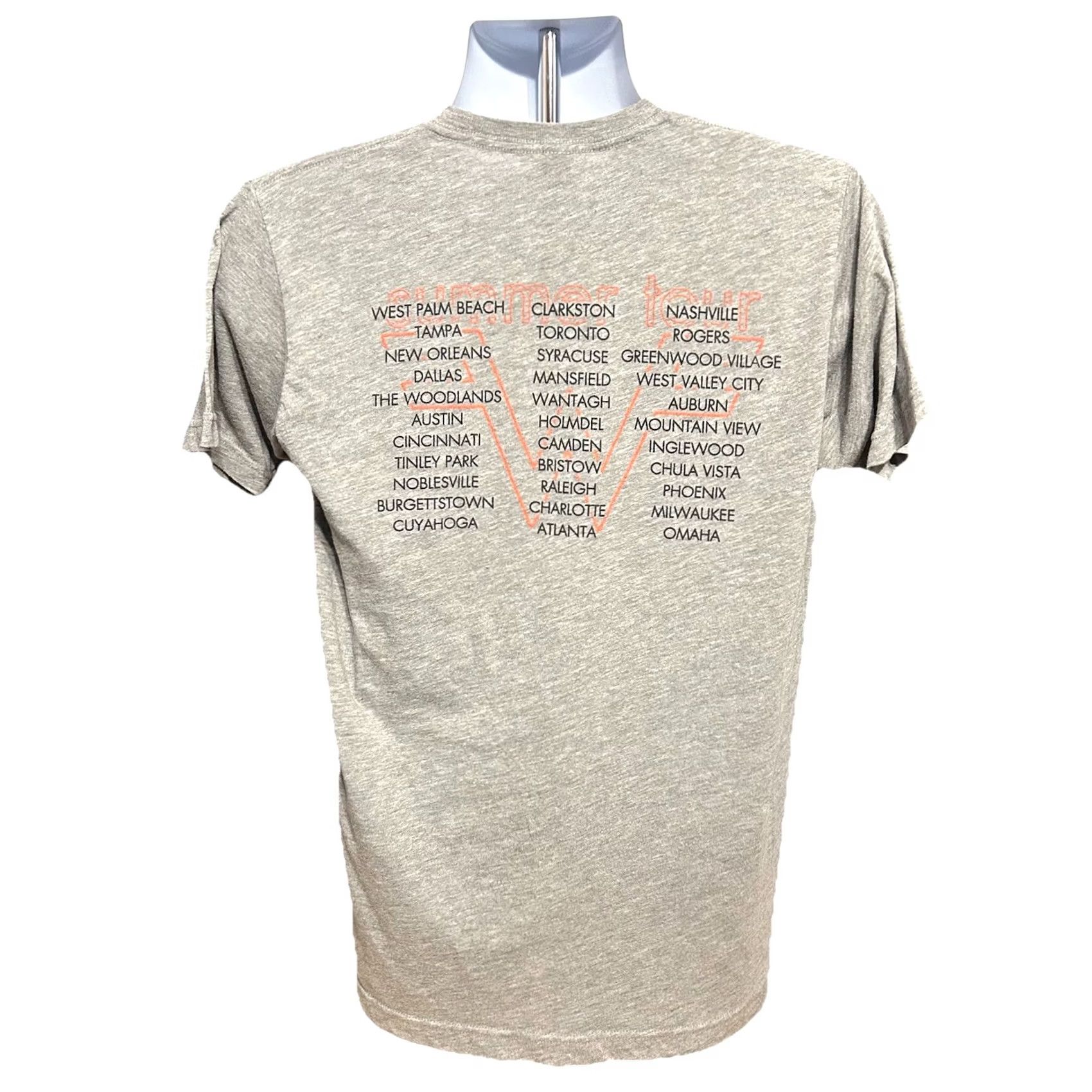 Tultex Weezer Summer 2018 Tour Shirt Men Medium Gray Short Sleeve Double Sided Tultex - Vintage Size US M / EU 48-50 / 2 - 2 Thumbnail