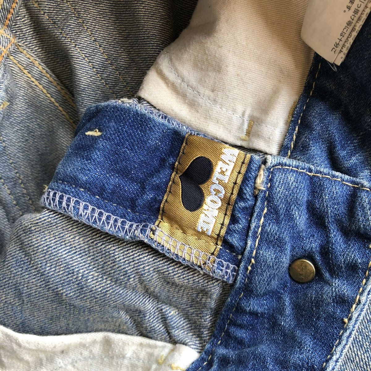 Japanese Brand 🇯🇵 2000s SLY Japan Ripped Bootcut Denim Jeans Pants Blue Wash Size US 26 / EU 42 - 13 Thumbnail
