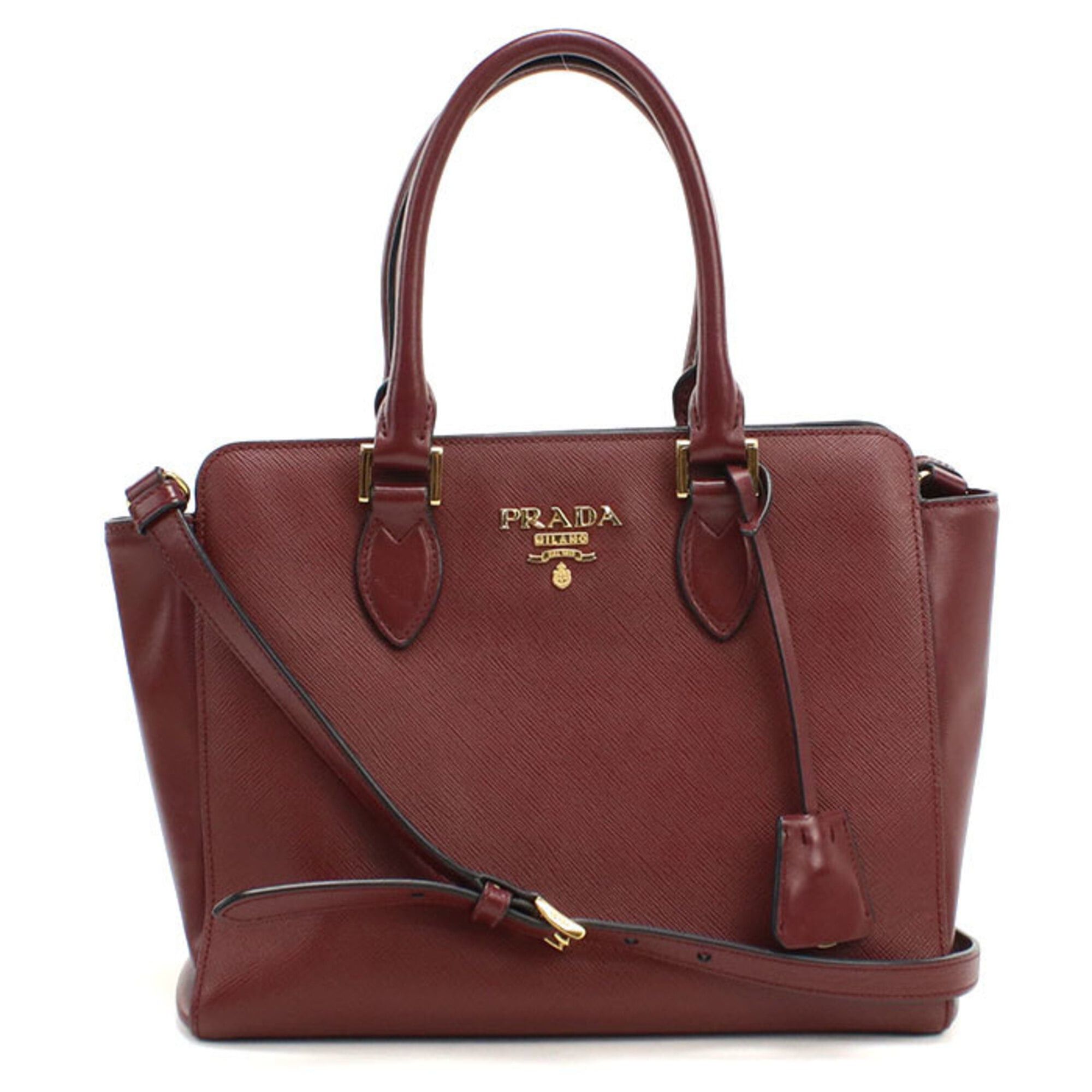 Prada Prada Tote Bag 1BA113 2-Way Women's Wine Red Size ONE SIZE - 1 Thumbnail