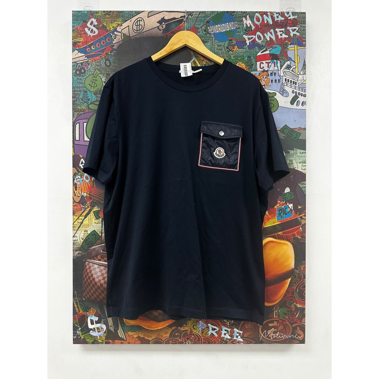 Moncler Moncler Navy Pocket Tee Used XXXL Size US XXL / EU 58 / 5 - 1 Thumbnail