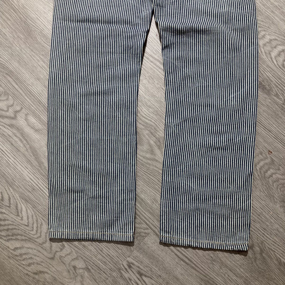 Japanese Brand 2000s Japanese Brand Double Waist Ripped Striped Pants Size US 29 - 15 Thumbnail