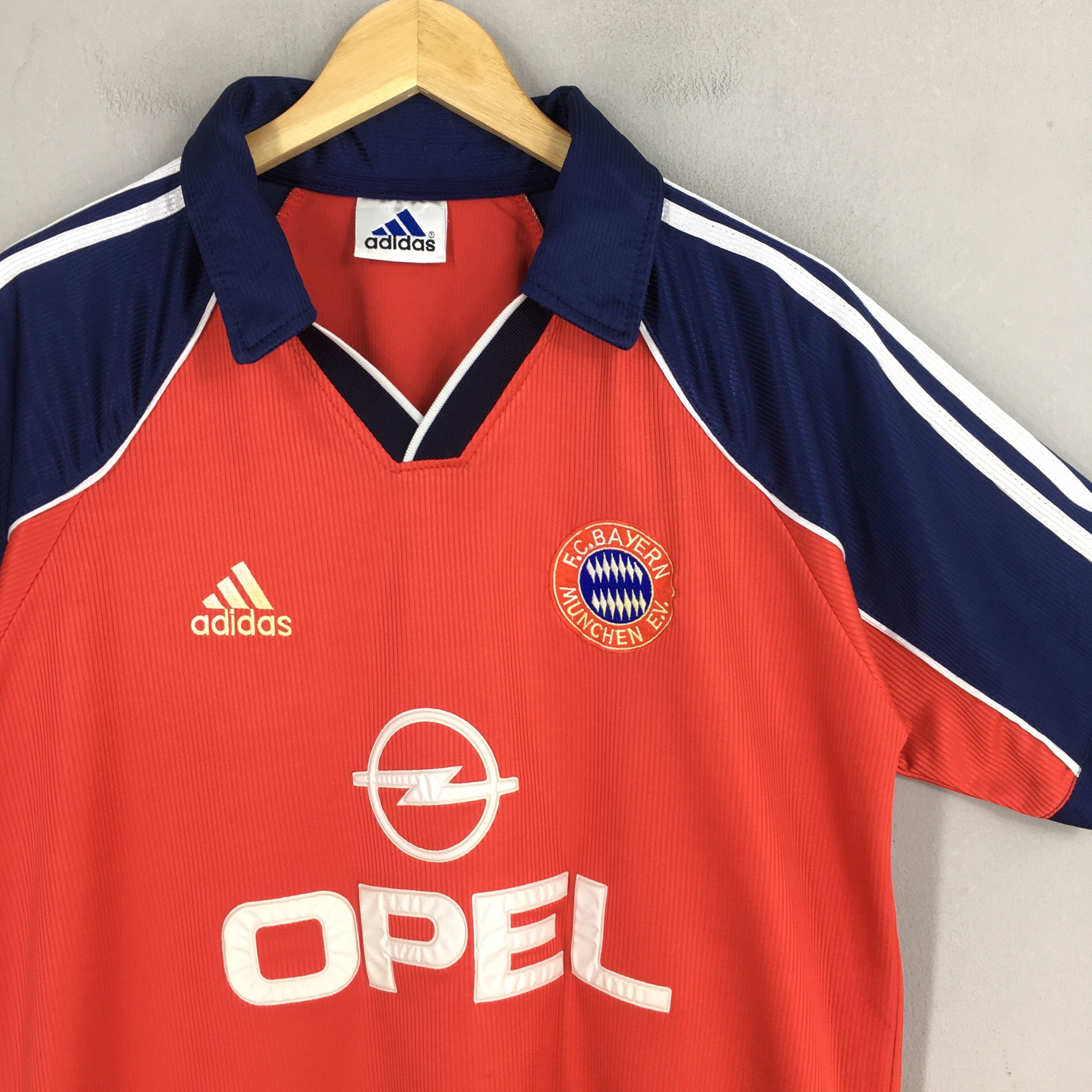 Adidas Vintage 1999-2000 Adidas FC Bayern Munich Red Jersey Medium Size US M / EU 48-50 / 2 - 2 Thumbnail