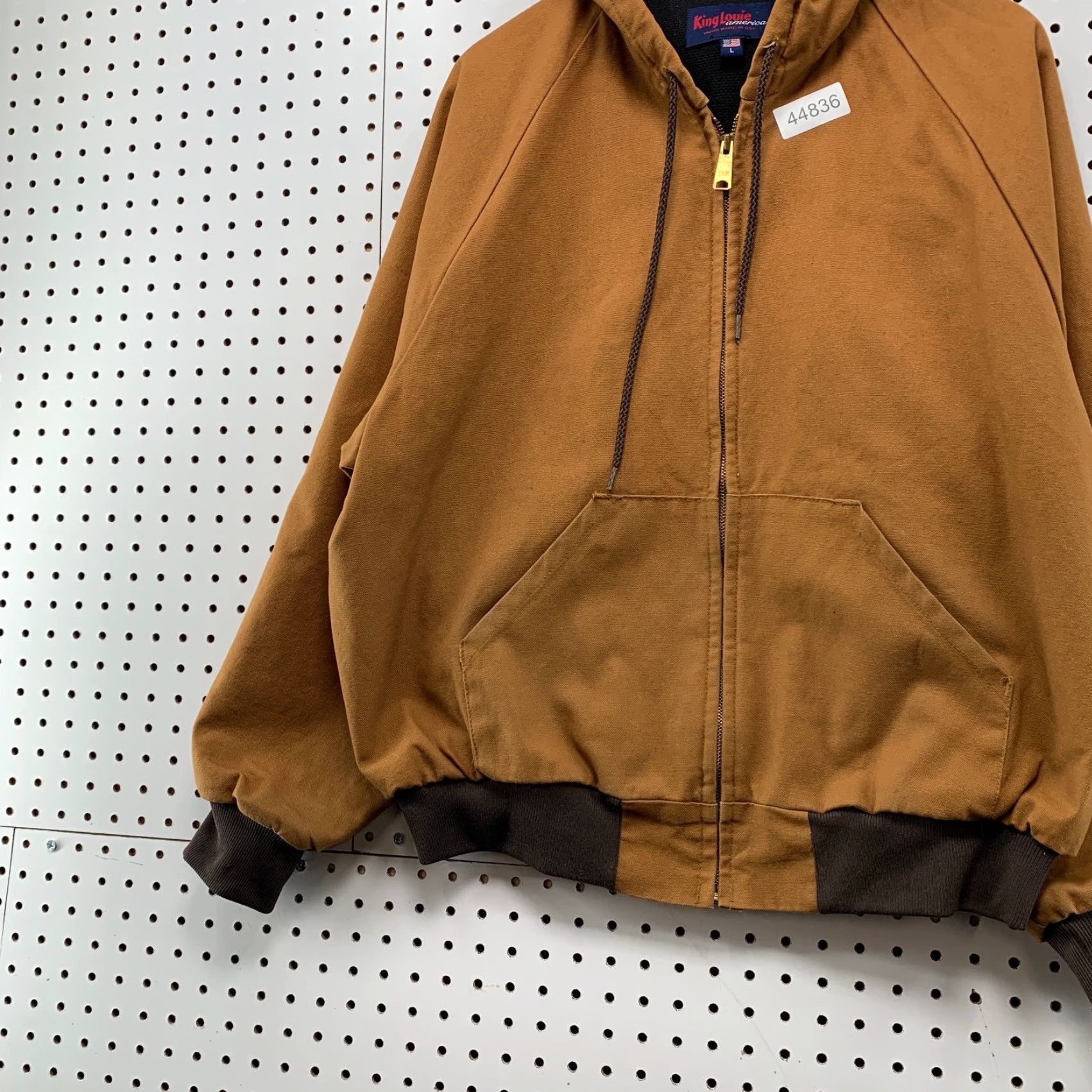 Vintage VINTAGE King Louie Jacket Men L Brown Canvas Duck Bomber Lined 90s Workwear USA Kings Louie Men Brown Canvas Jacket Size US L / EU 52-54 / 3 - 3 Thumbnail