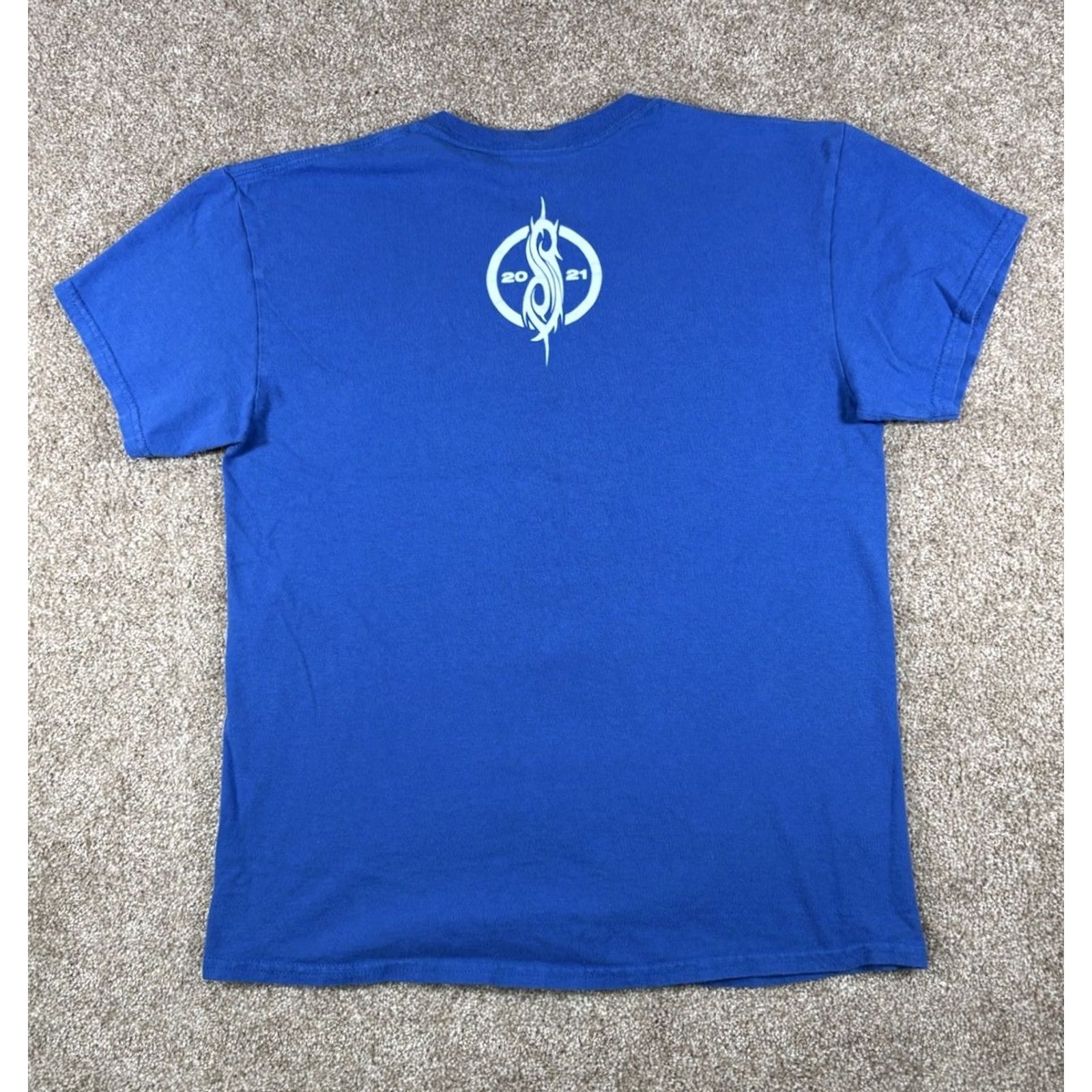 Doublet Slipknot Tour 2021 Band Graphic Double Sided T-Shirt Blue Size M Unisex Adults Regular Crew Neck Short Sleeve Cotton Knit Vintage No N/A Size US M / EU 48-50 / 2 - 3 Thumbnail