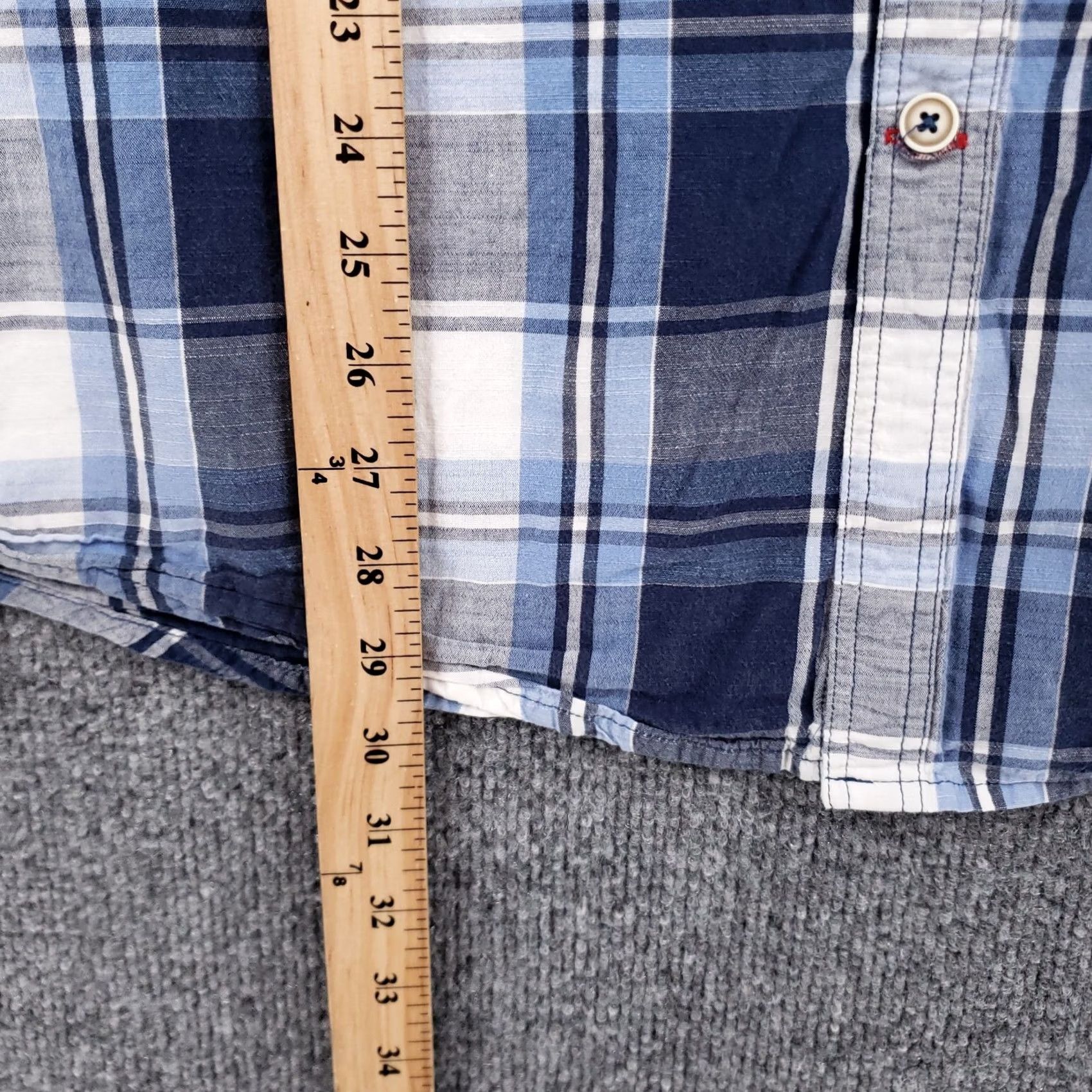 Cremieux Cremieux Shirt Mens L Large Blue Plaid Button-Up Short Sleeve Collection Casual Shirt Size US L / EU 52-54 / 3 - 7 Thumbnail