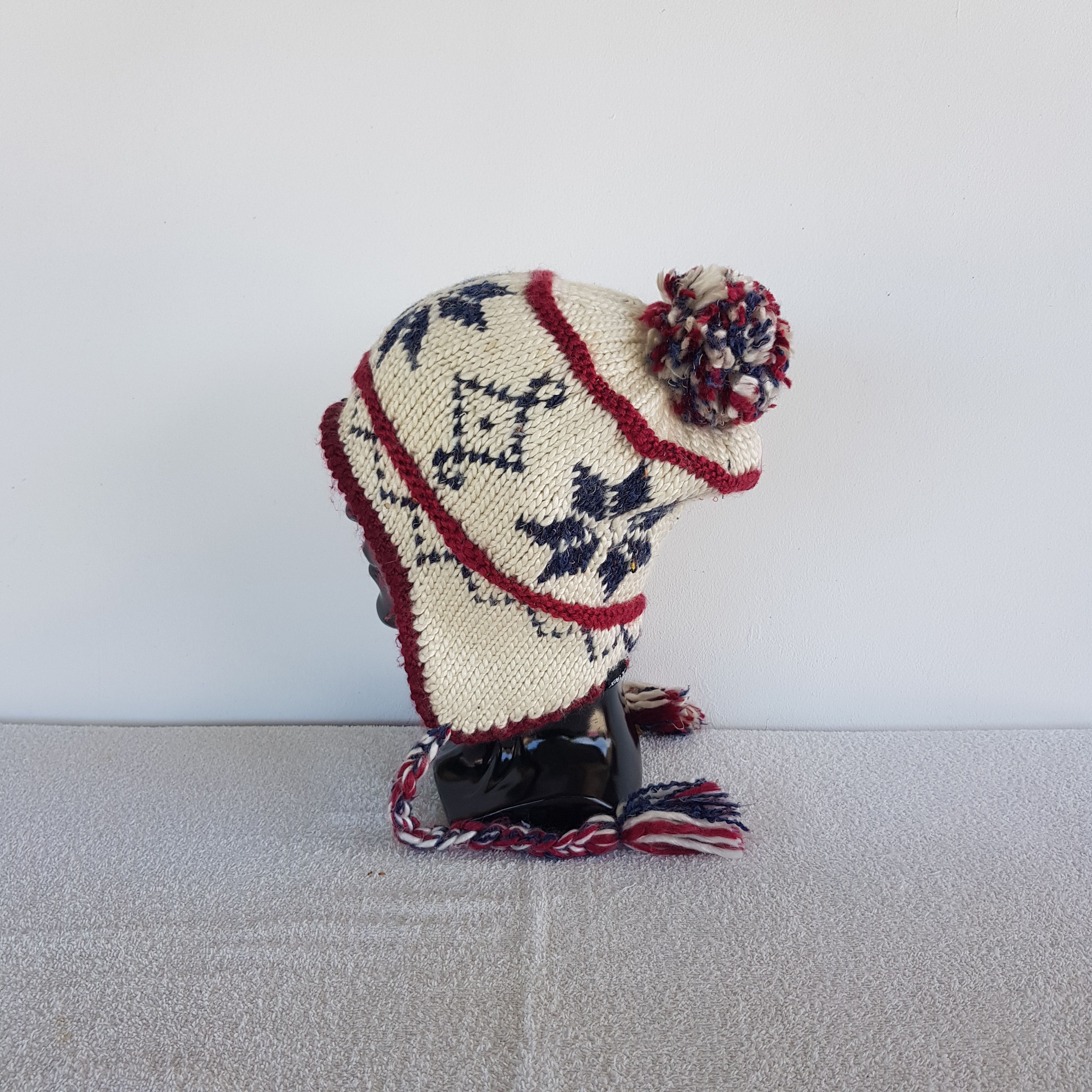Japanese Brand Vintage Japanese Earflap Beanie Ribbed Knit Snow Caps Hats. Size ONE SIZE - 5 Thumbnail