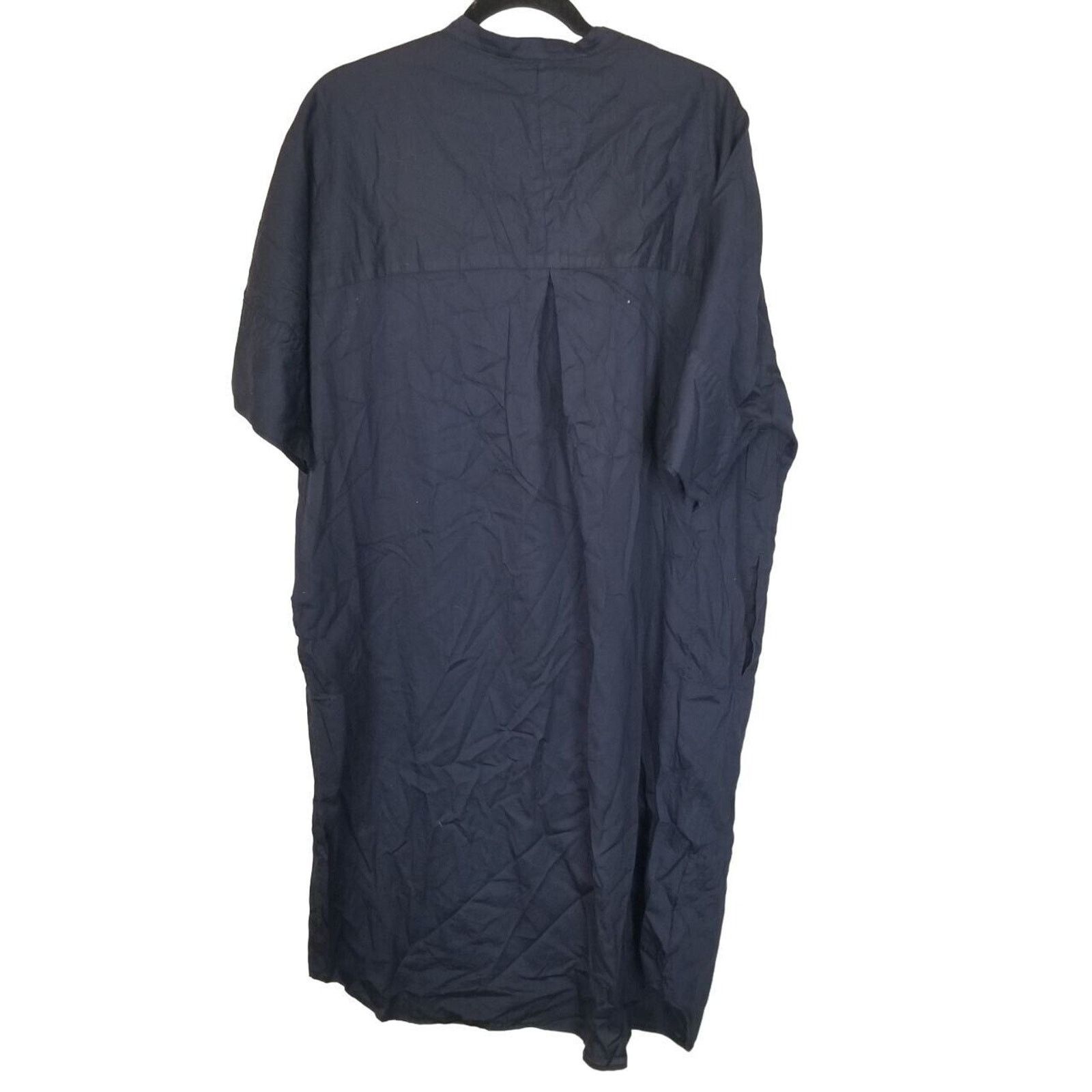 Frank Ocean Ocean + Main Easy Cotton Caftan Dress L/XL Navy Minimalist Size XL / US 12-14 / IT 48-50 - 8 Thumbnail