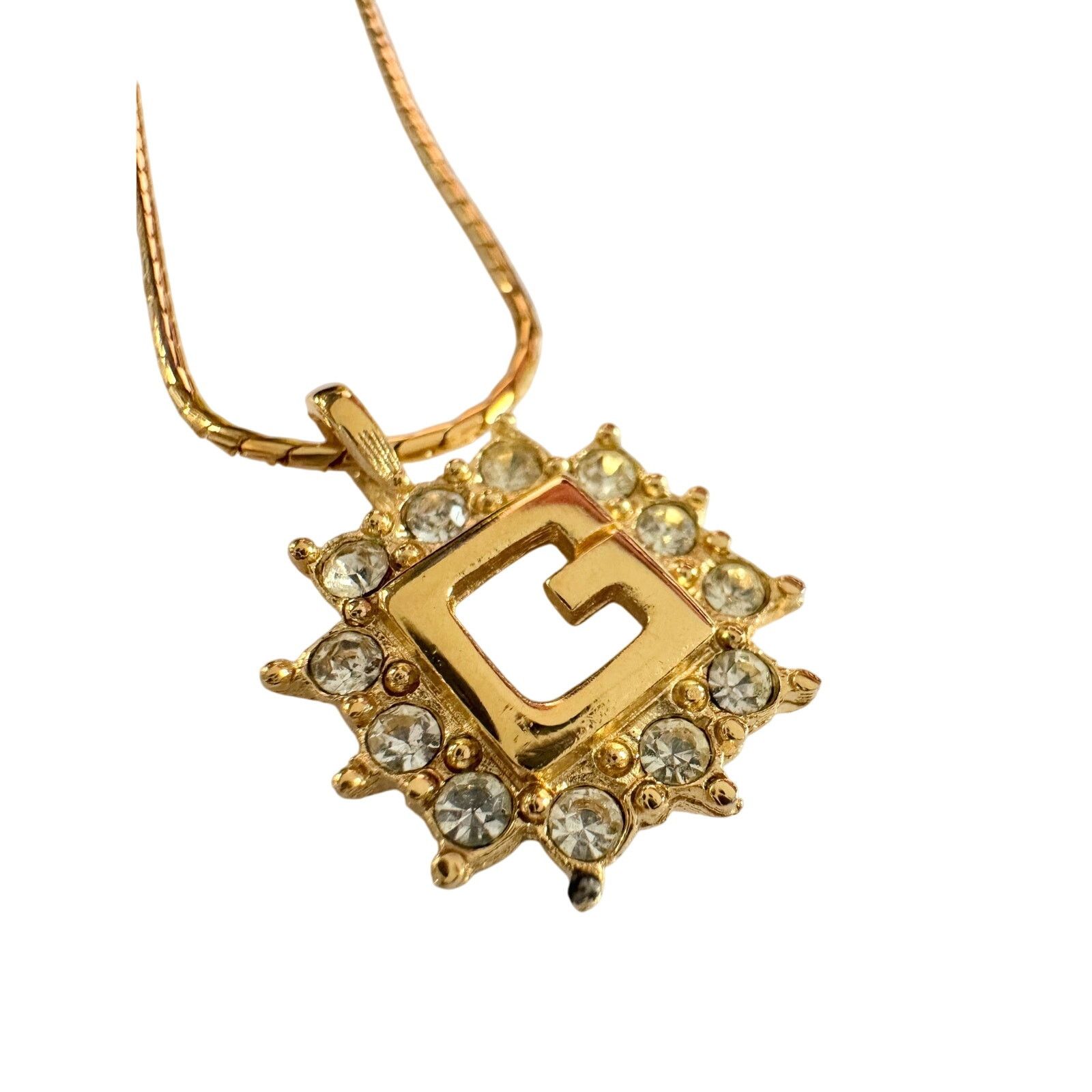 Givenchy Givenchy G with Burst of Rhinestones Necklace Size ONE SIZE - 1 Thumbnail