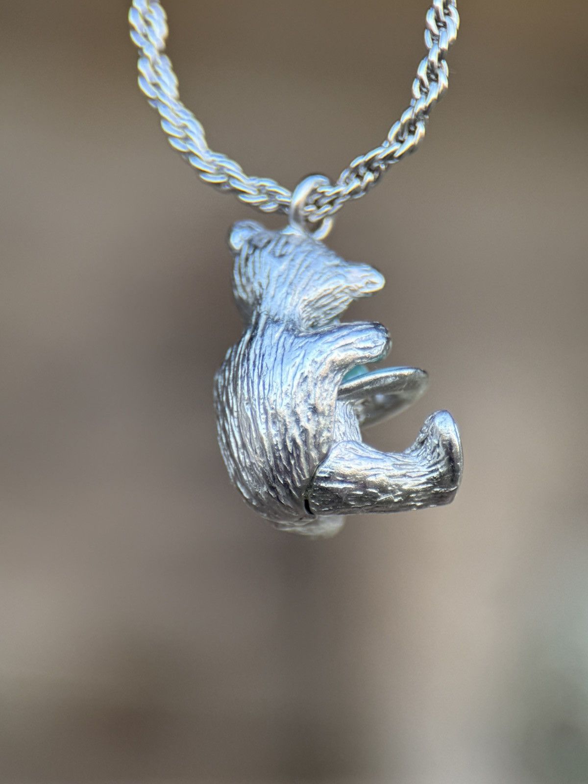 Vivienne Westwood Vivienne Westwood Orb Teddy Bear Pendant Necklace In Silver Size ONE SIZE - 2 Thumbnail