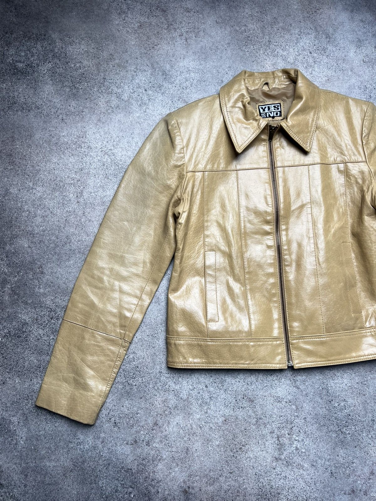 Leather × Vintage Yes or no vintage leather jacket Size S / US 4 / IT 40 - 2 Thumbnail