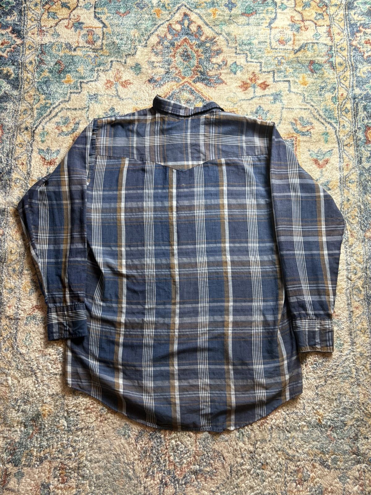 Vintage Vintage Western Craft Plaid Pearl Snap Shirt Size XL Size US XL / EU 56 / 4 - 2 Thumbnail