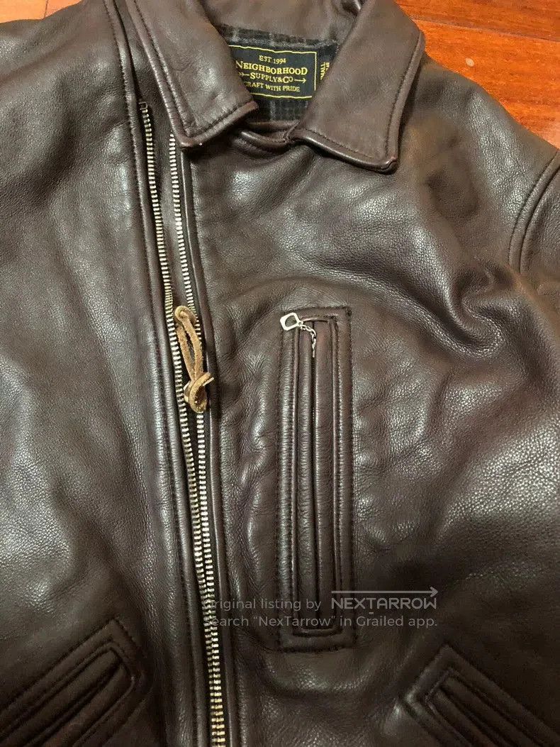 Neighborhood Neighborhood Nevada Brown Leather Jacket. Size US S / EU 44-46 / 1 - 8 Thumbnail