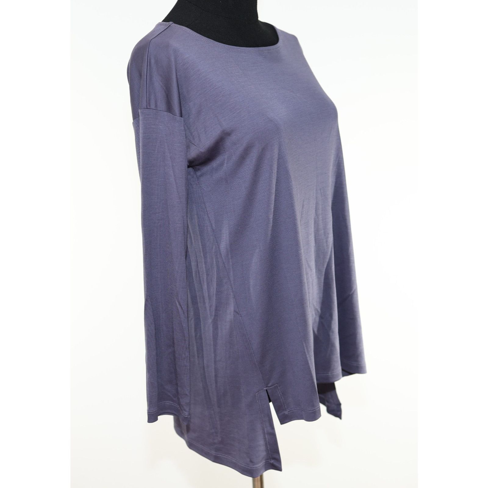 Eileen Fisher EILEEN FISHER Purple Shale Ballet Neck Boxy Tunic Top Sz PP Size XS / US 0-2 / IT 36-38 - 3 Thumbnail