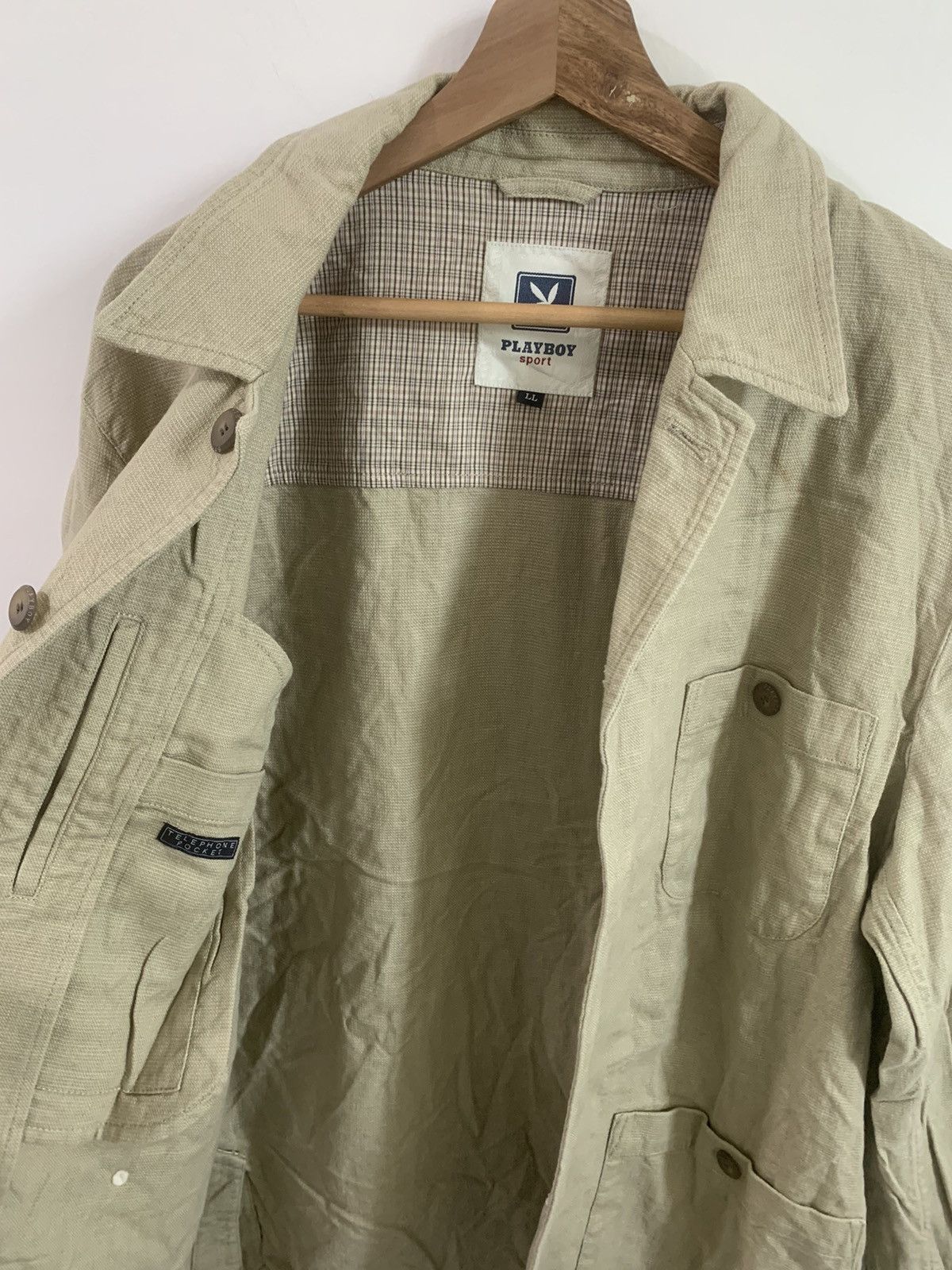 Japanese Brand × Playboy Vintage Playboy Button Beige Jacket Size US L / EU 52-54 / 3 - 6 Thumbnail