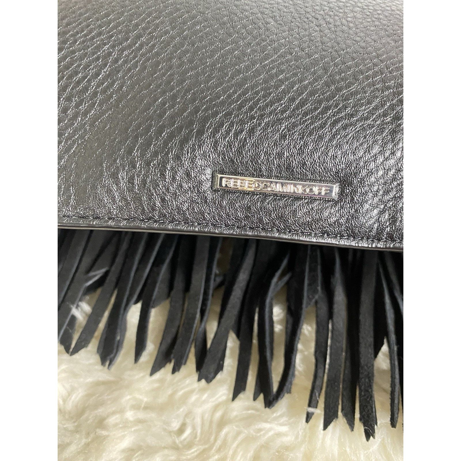 Rebecca Minkoff Rebecca Minkoff Leather Stevie Clutch Suede Fringe BK - NWT Size ONE SIZE - 5 Thumbnail