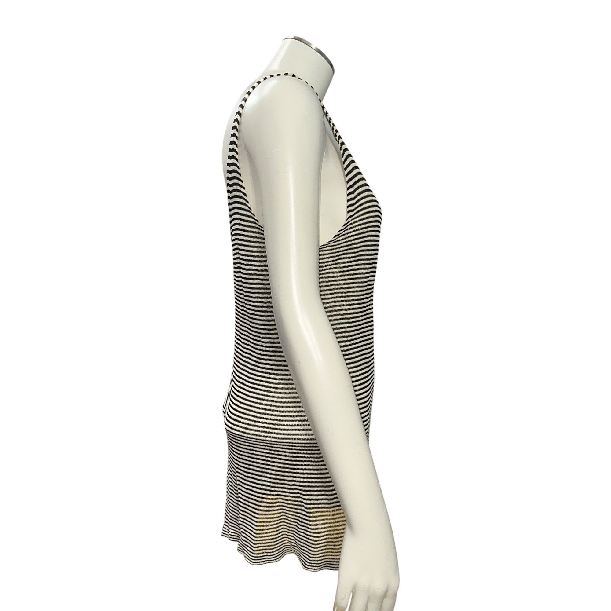 Other CCC Black And White Striped Scoop Neck Tank Top With Stretch Size M / US 6-8 / IT 42-44 - 5 Thumbnail