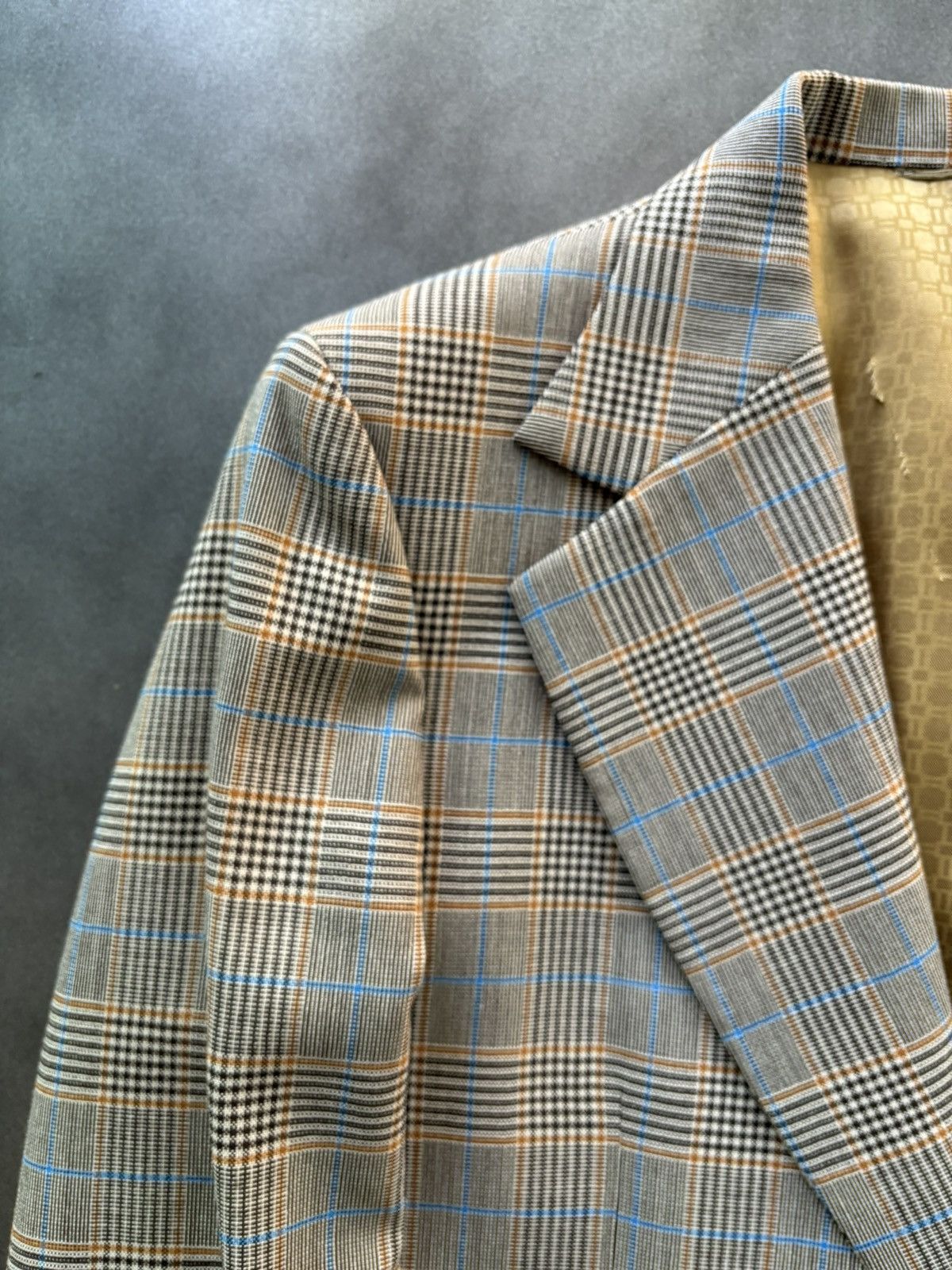 Savile Row × Vintage Vintage Plaid Blazer 70s Savile Row Sports Coat Union Made Size 34S - 3 Thumbnail