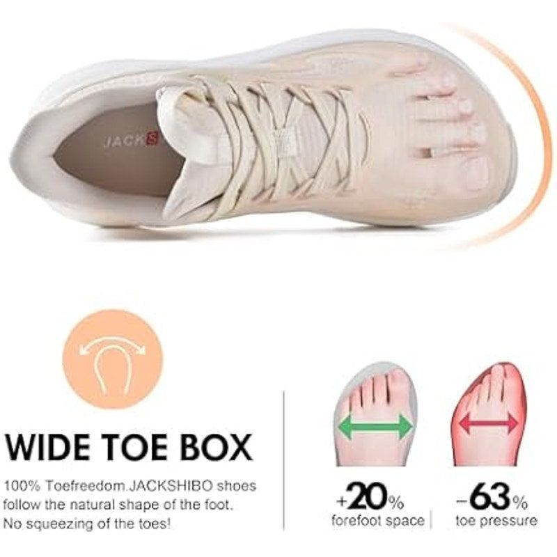 Other Jackshibo Women's Size 7 White Lace-Up Athletic Shoes Size US 7 / IT 37 - 4 Thumbnail