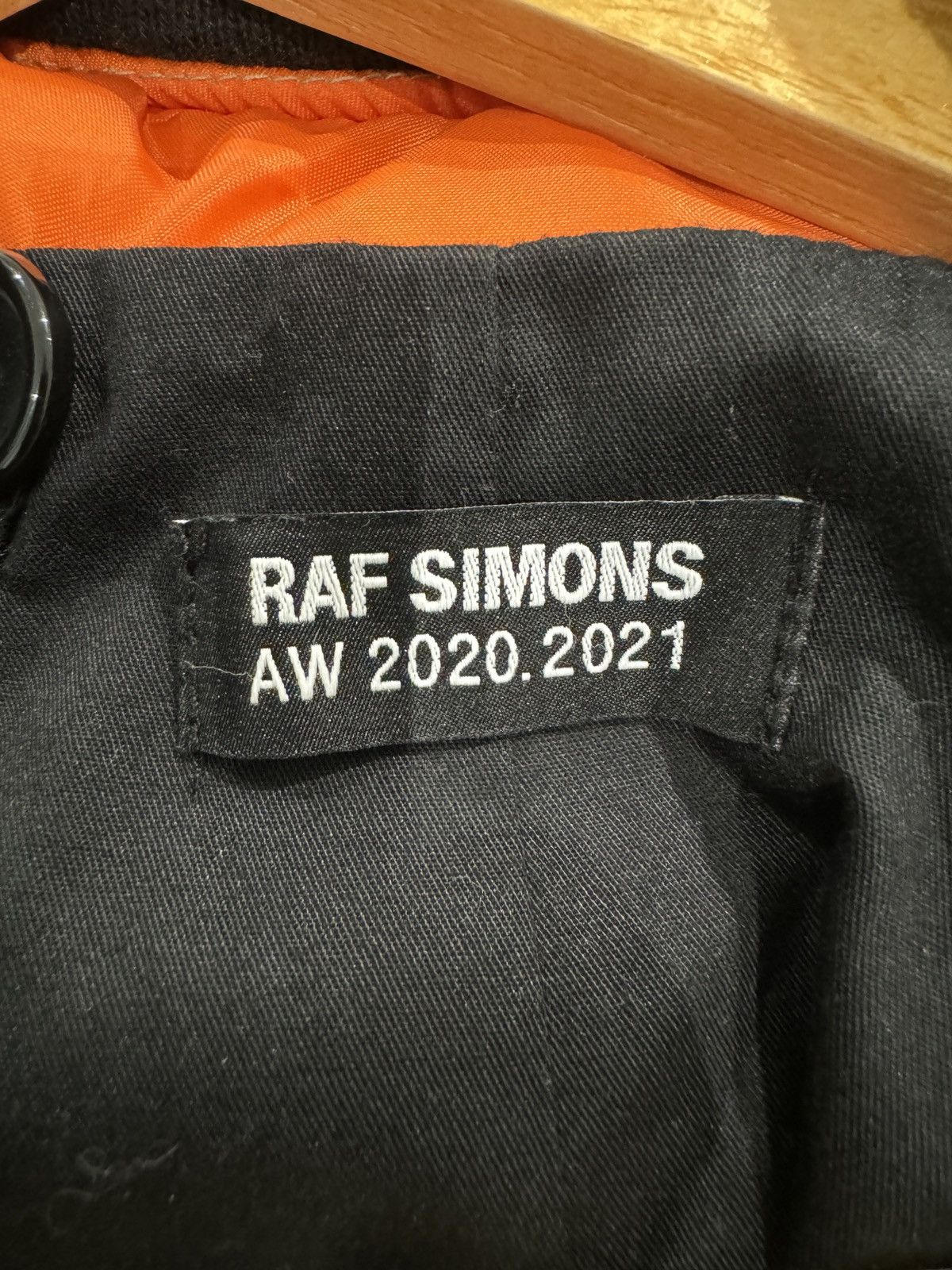 Raf Simons Nylon Patched Bomber With Wool Elongation In Black,orange Size US XXL / EU 58 / 5 - 8 Thumbnail
