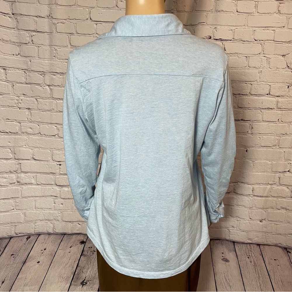 Other Attention Cotton Jersey Blue Long Sleeve Button Shirt Size Size L / US 10 / IT 46 - 5 Thumbnail