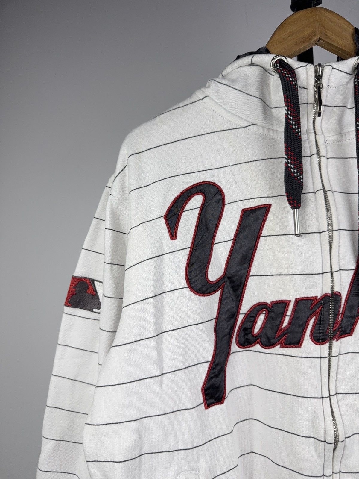 Majestic 00s Vintage Majestic Cooperstown NY Y2K Yankees Zip Hoodie Size US L / EU 52-54 / 3 - 2 Thumbnail