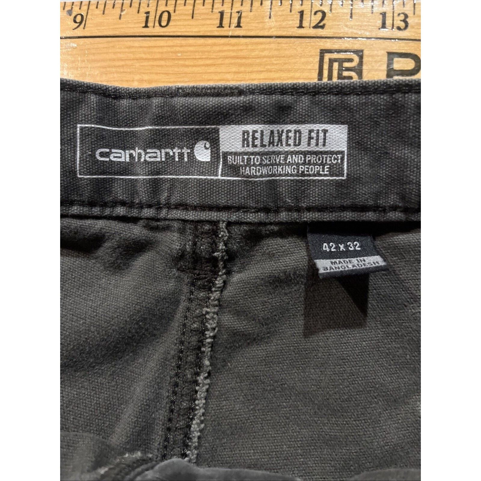 Carhartt Carhartt Men’s 42x31 Canvas Carpenter Workwear Gray Work Size US 42 / EU 58 - 10 Thumbnail