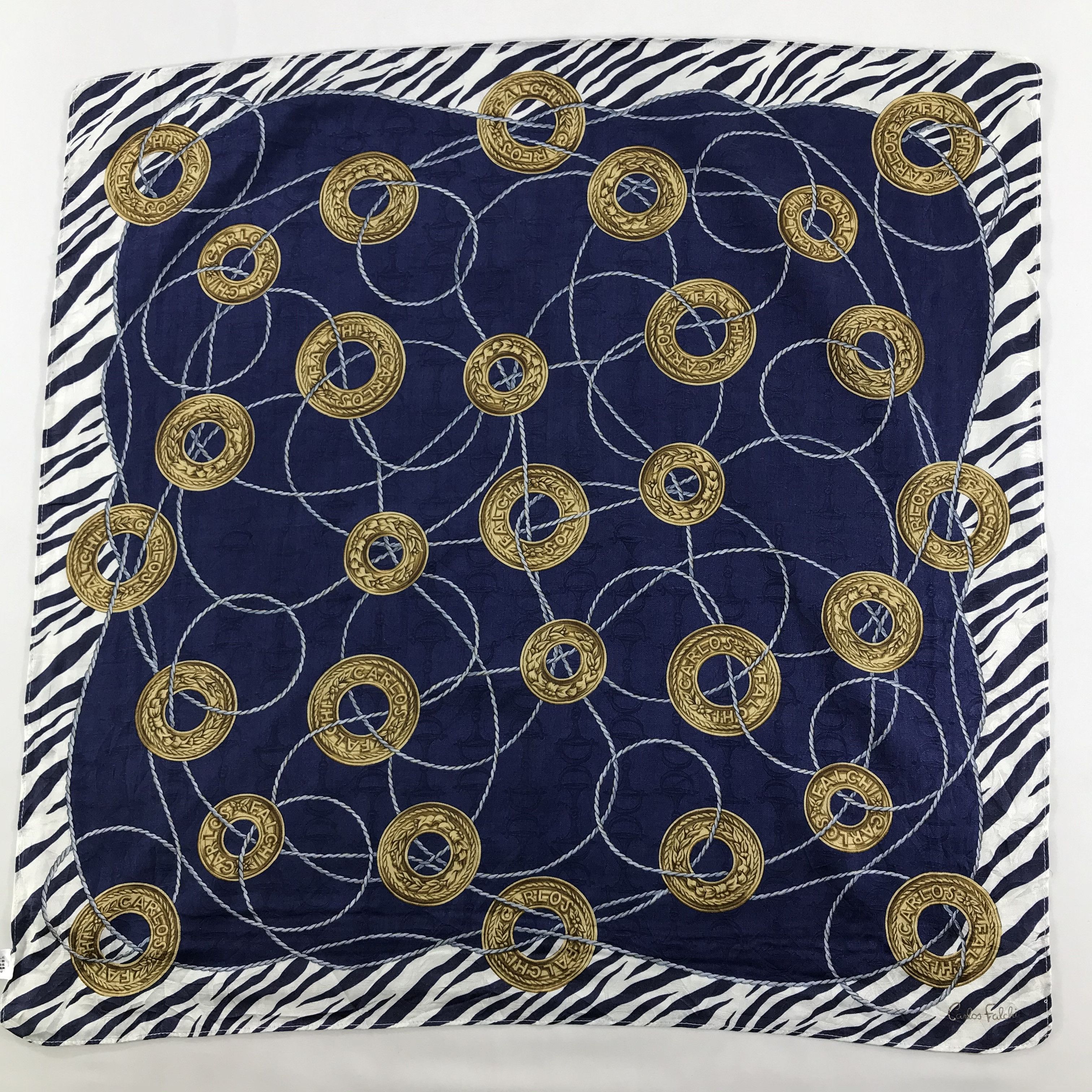 Vintage Carlos Falchi Bandana / Handkerchief / Neckerchief - S1363 Size ONE SIZE - 1 Thumbnail