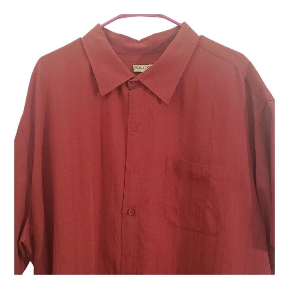 Designer CT1866 Island Passport Red Casual Short Sleeve Shirt 2XL Size US XL / EU 56 / 4 - 2 Thumbnail