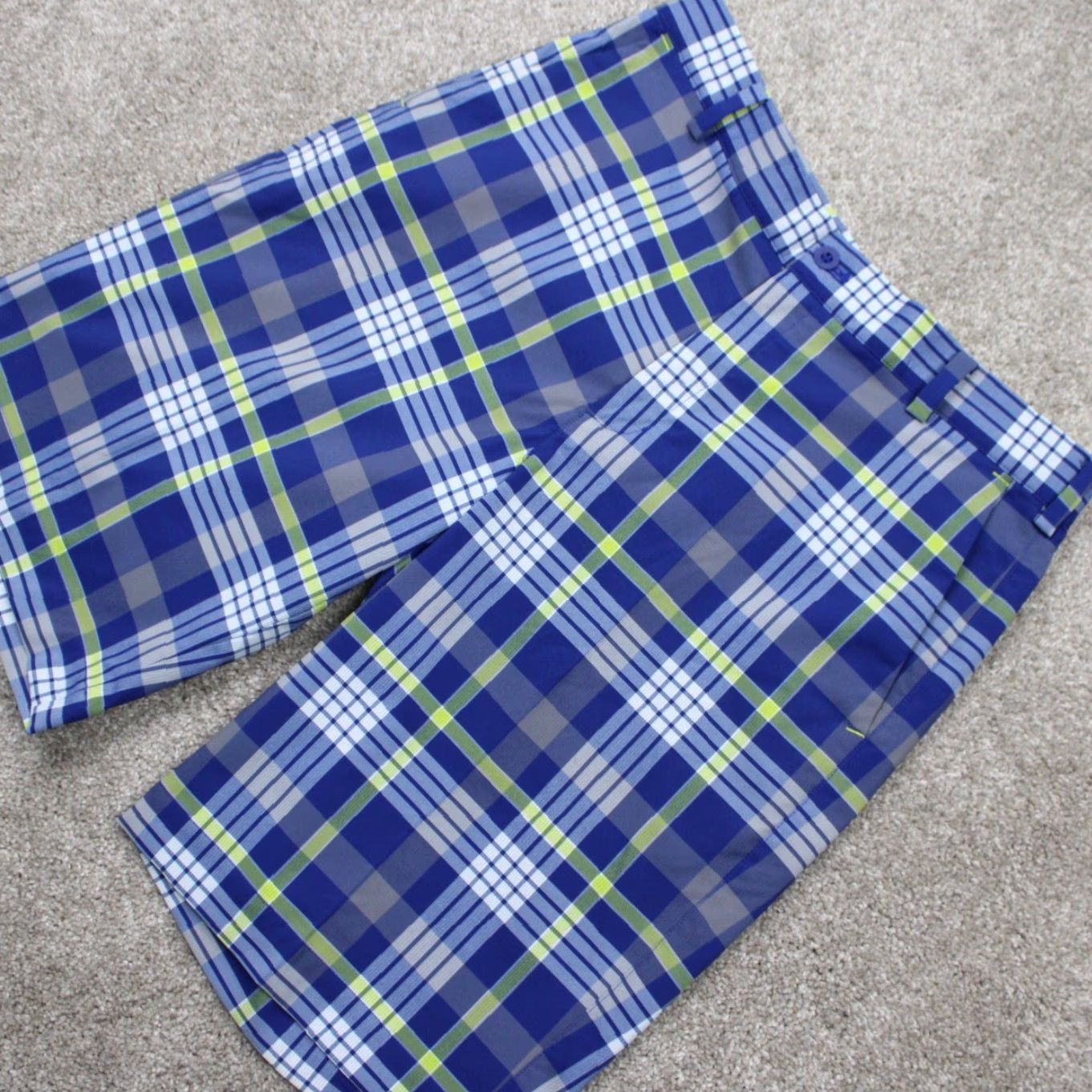 Nike Nike Golf Shorts Mens 30 Blue/Yellow Dri-Fit Tour Performance Stretch 11" Inseam Size US 30 / EU 46 - 3 Thumbnail