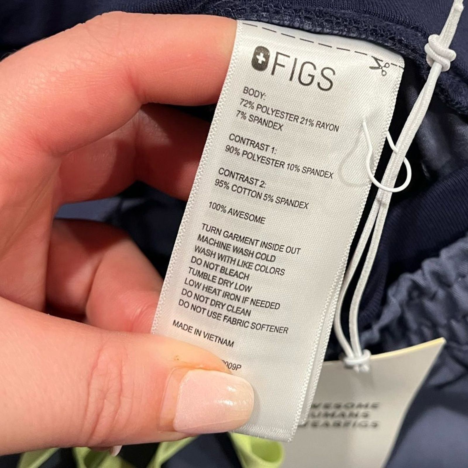 Vintage NWT Figs Mari Skinny Jogger Scrub Pants Drawstring ElasticXS Size 25" / US 0 / IT 36 - 6 Thumbnail