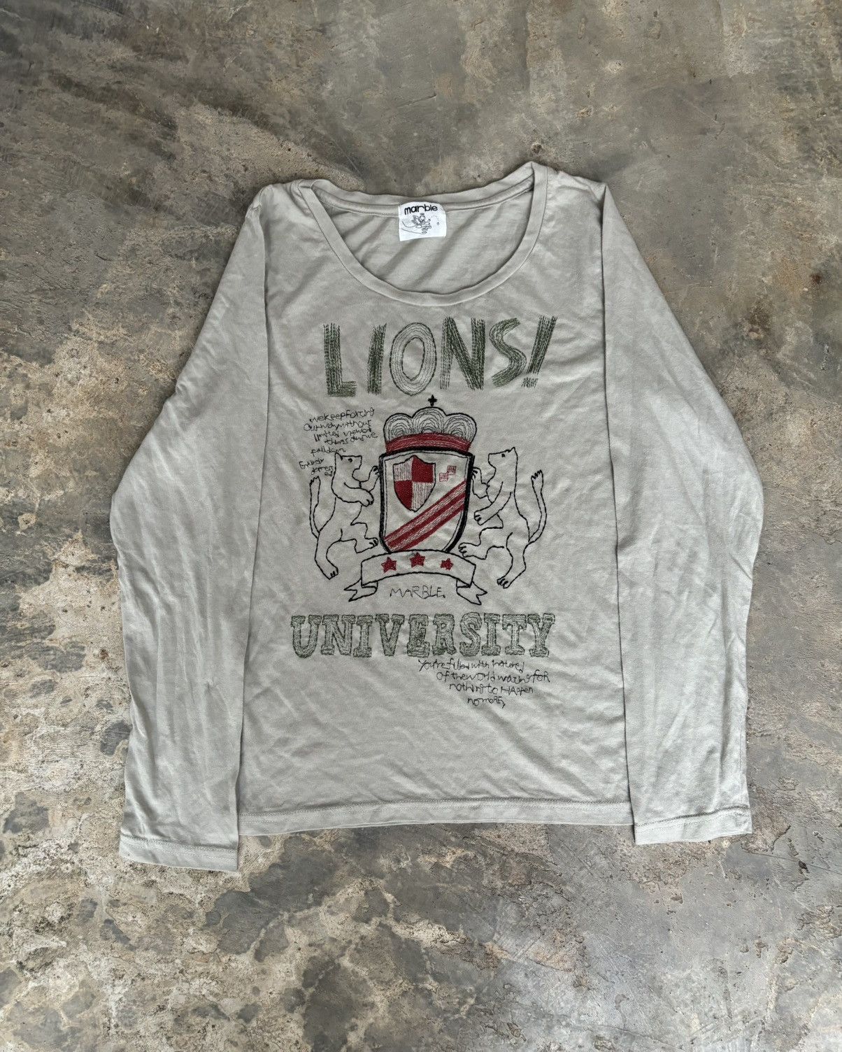 Hysteric Glamour Y2k Marble Lions University ifsixwasnine style Longsleeve Size US XL / EU 56 / 4 - 1 Thumbnail