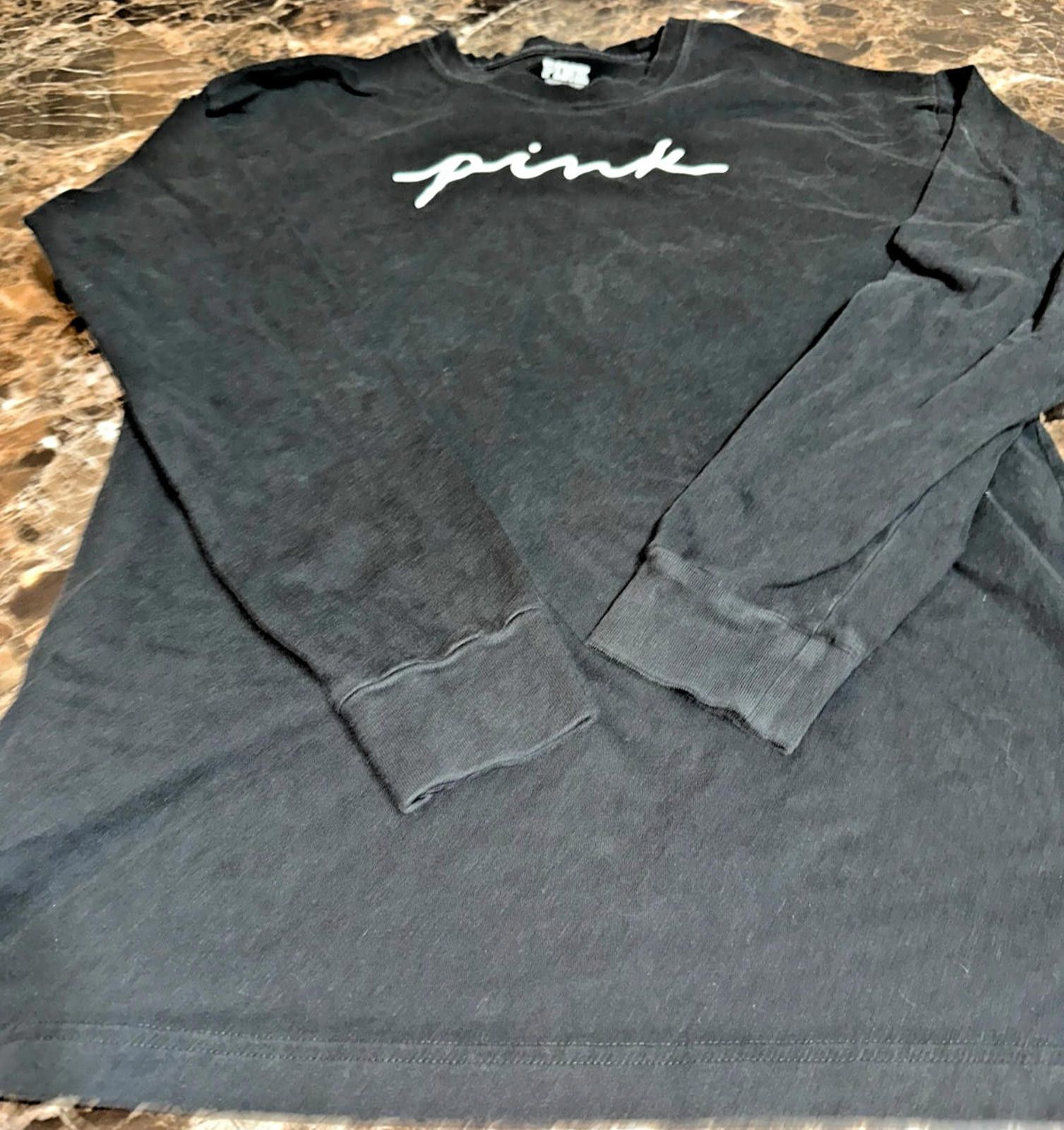 Pink PINK by VS Black Long Sleeve Tee – XS Size XS / US 0-2 / IT 36-38 - 5 Thumbnail