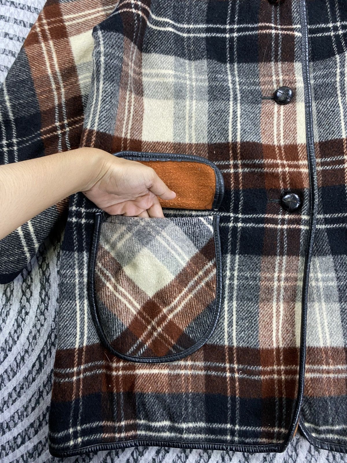Original Penguin Vintage Penguin Fashion Plaid Flannel Wool Jacket Size US L / EU 52-54 / 3 - 7 Thumbnail