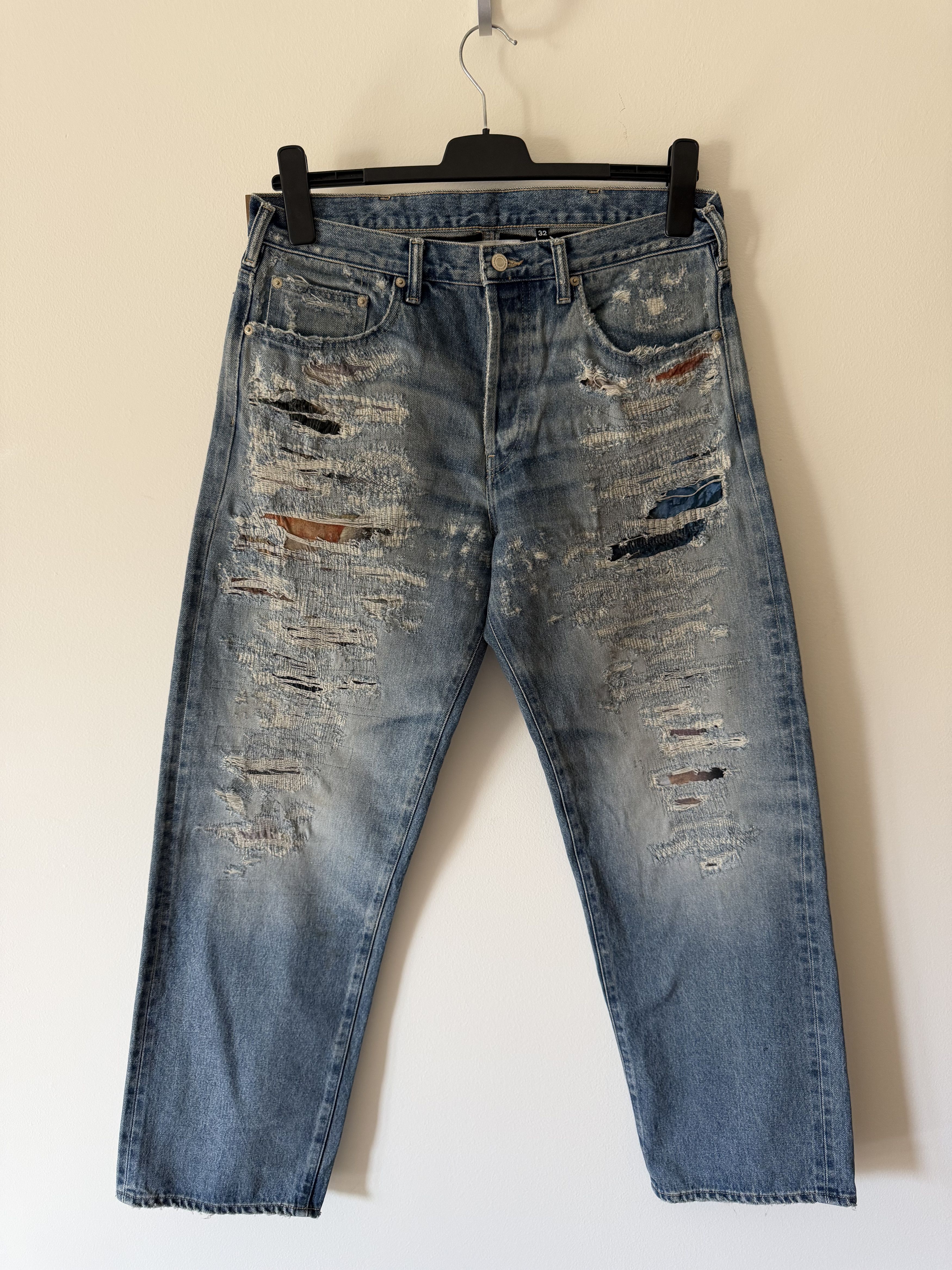 Supreme supreme inset logo jean washed blue Ss22 denim pants 32