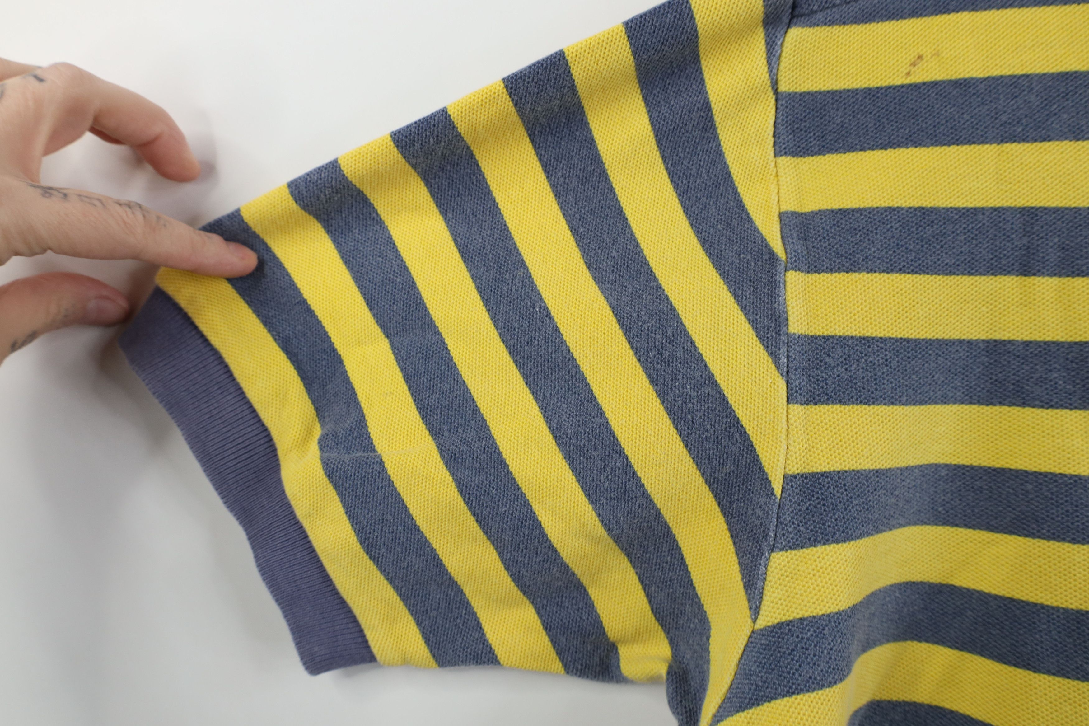 Vintage Vintage 90s Streetwear Weathered Stonewash Striped Golf Polo Size US M / EU 48-50 / 2 - 11 Thumbnail